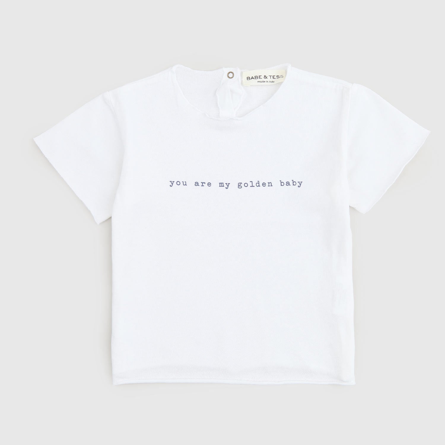 t-shirt bianca neonata scritta blu - annameglio.com abbigliamento moda