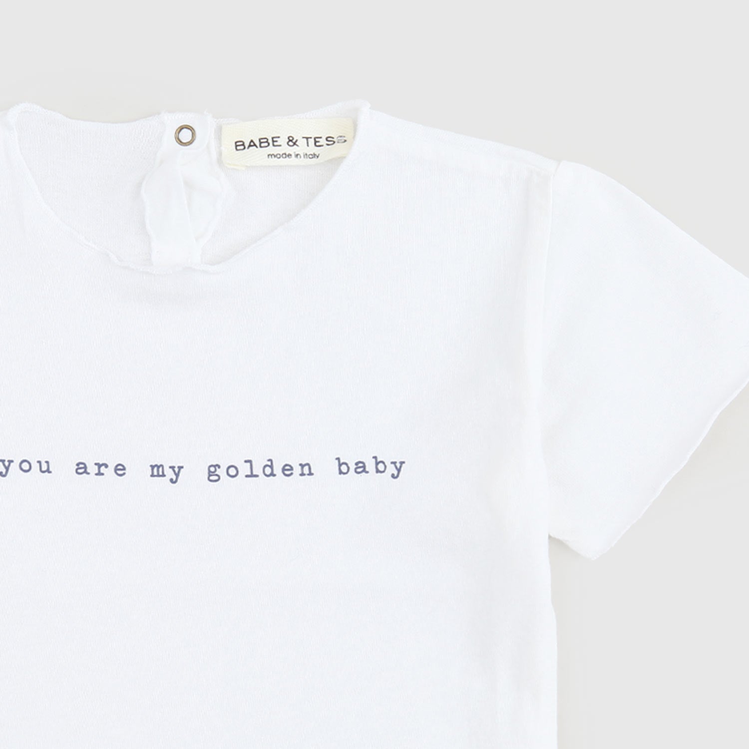 t-shirt bianca neonata scritta blu - annameglio.com abbigliamento moda