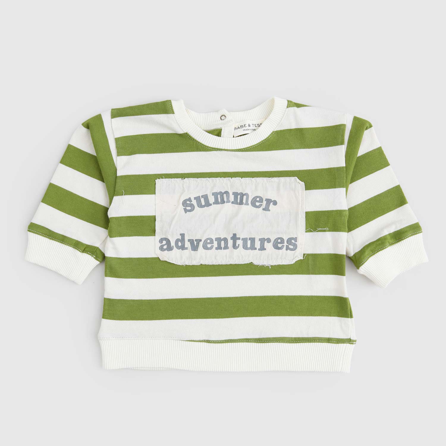 felpa righe verdi e beige neonato - annameglio.com abbigliamento moda