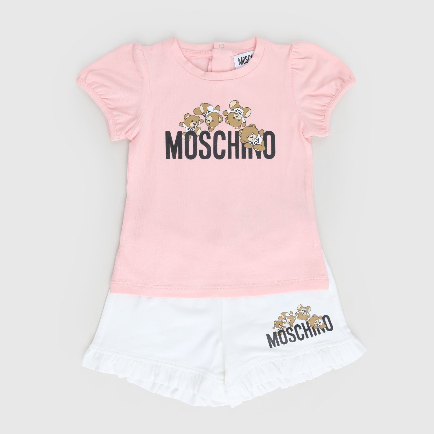 completo maglia rosa pantaloncino bianco neonata - annameglio.com abbigliamento moda
