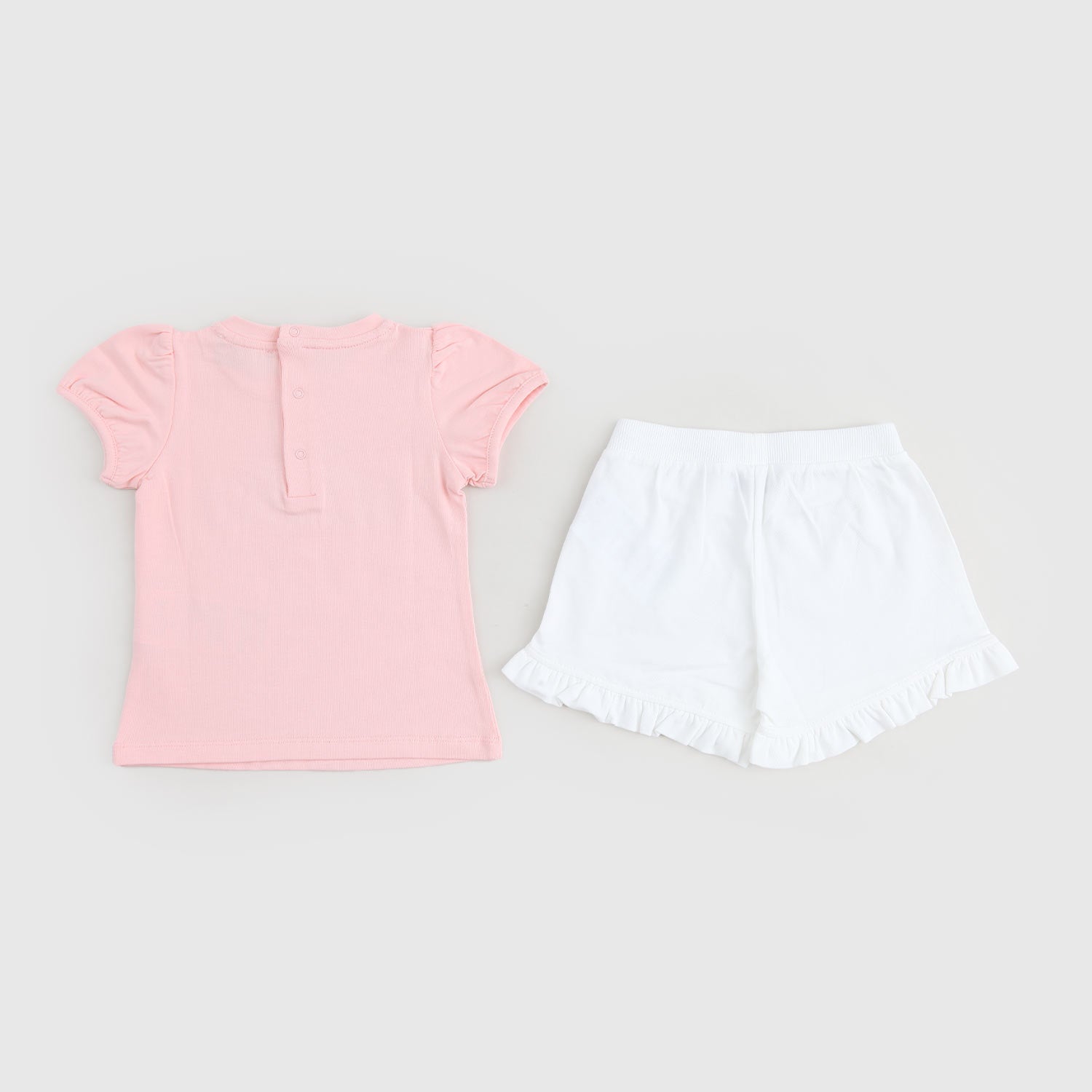 completo maglia rosa pantaloncino bianco neonata - annameglio.com abbigliamento moda