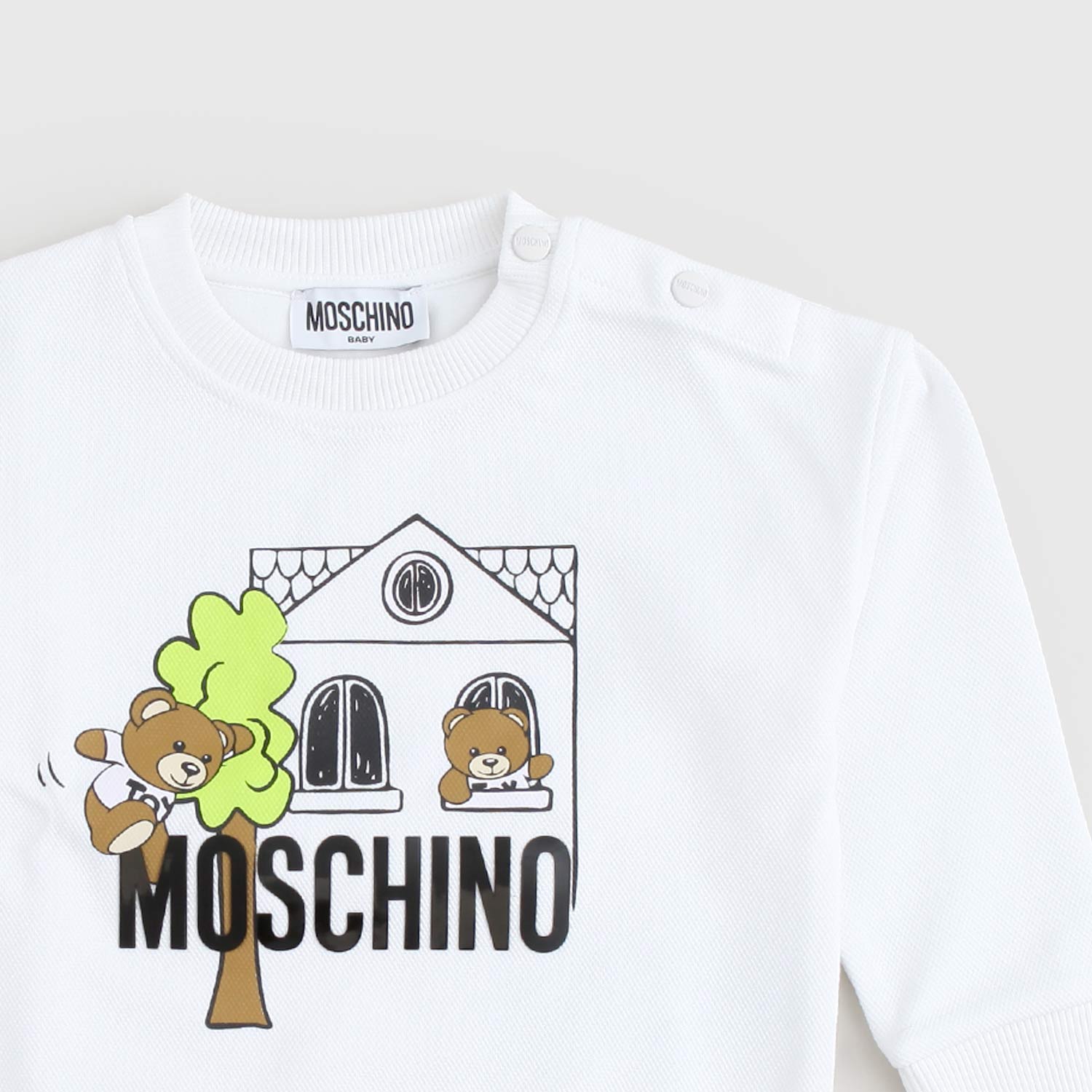 felpa bianca con stampa orsi bambino e neonato - annameglio.com abbigliamento moda