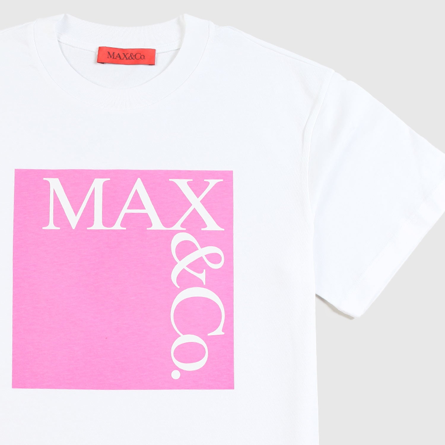 t-shirt bianca con stampa fucsia - annameglio.com abbigliamento moda