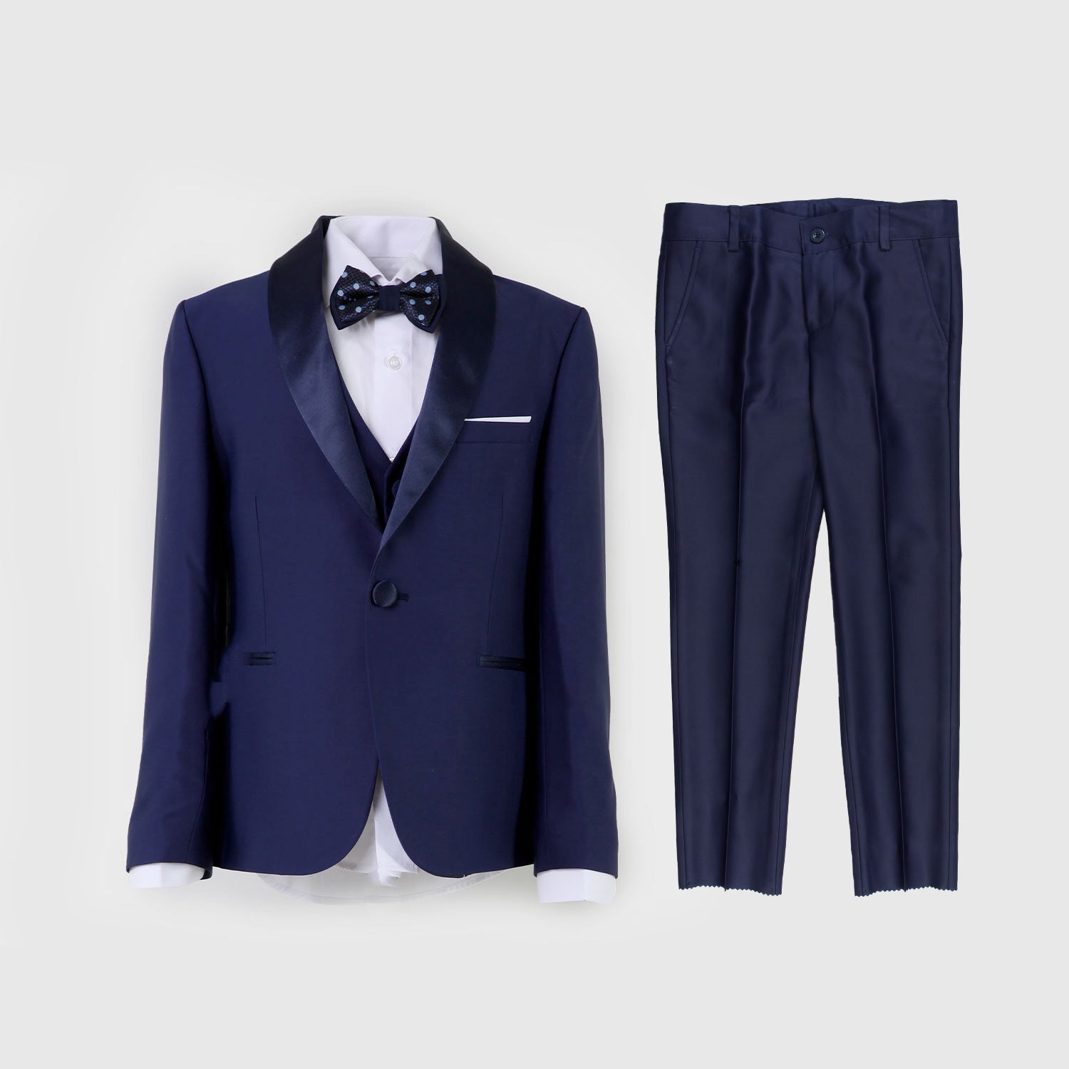 abito da cerimonia blu con papillon ragazzo - annameglio.com abbigliamento moda