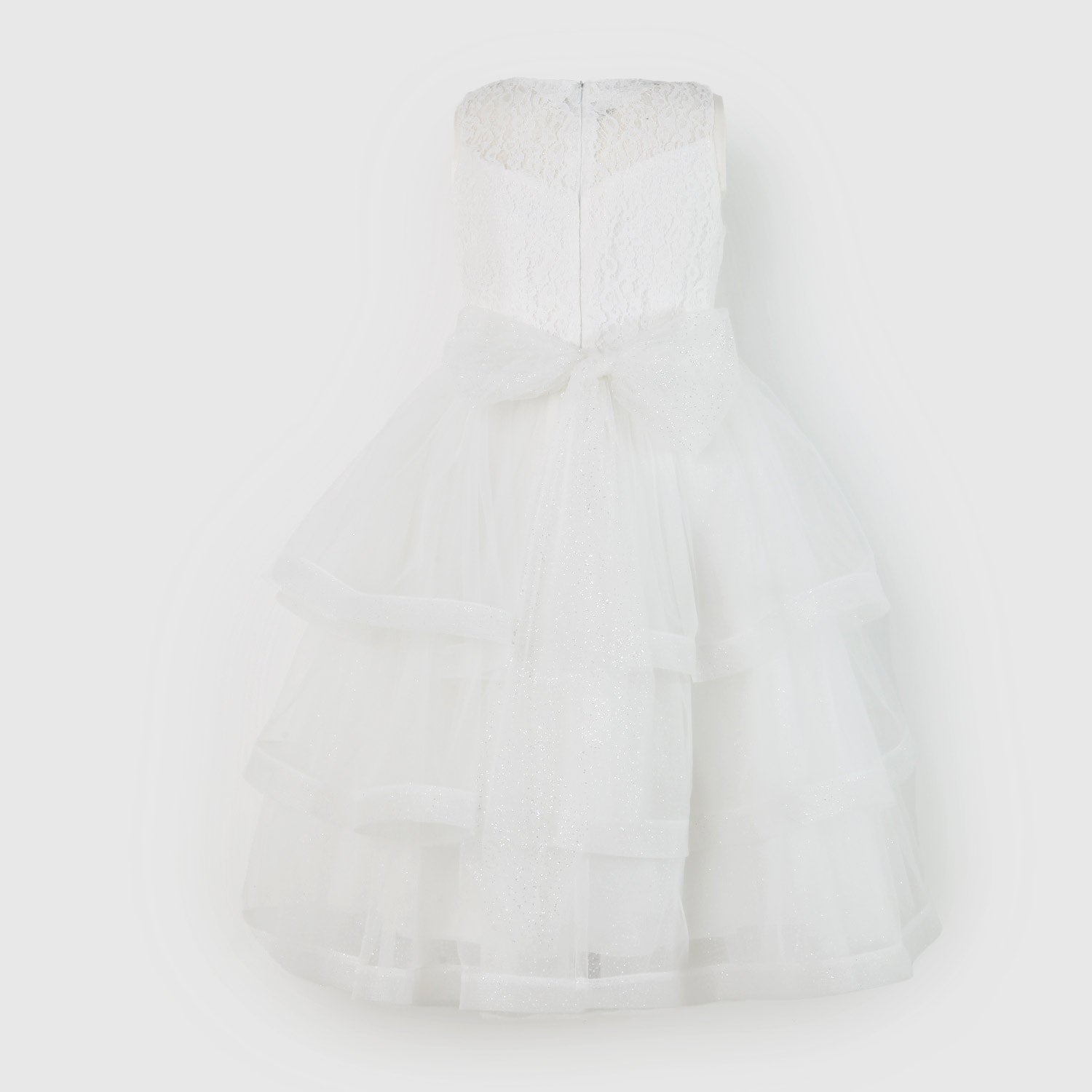 abito bianco in pizzo con spilla bambina - annameglio.com abbigliamento moda