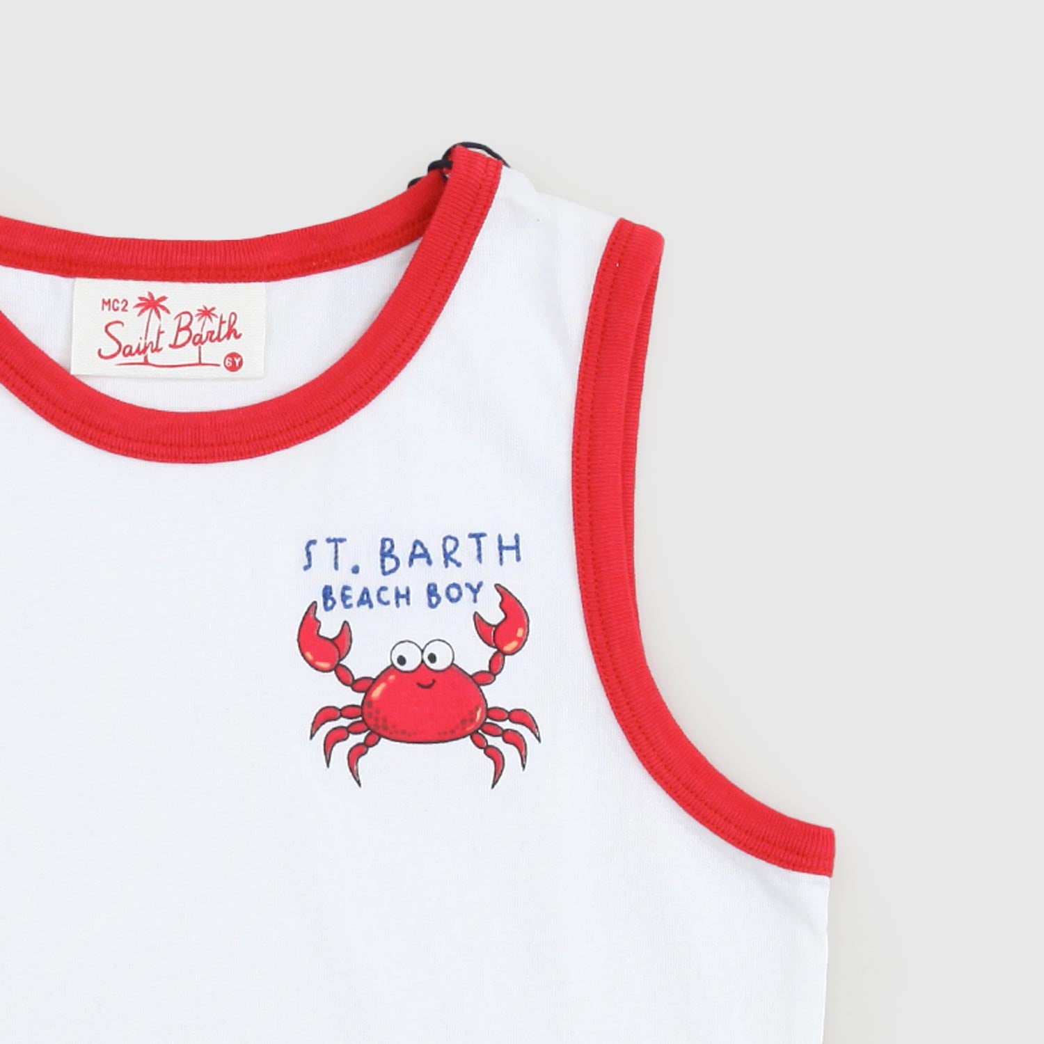 canotta bianca granchio bambino - annameglio.com abbigliamento moda