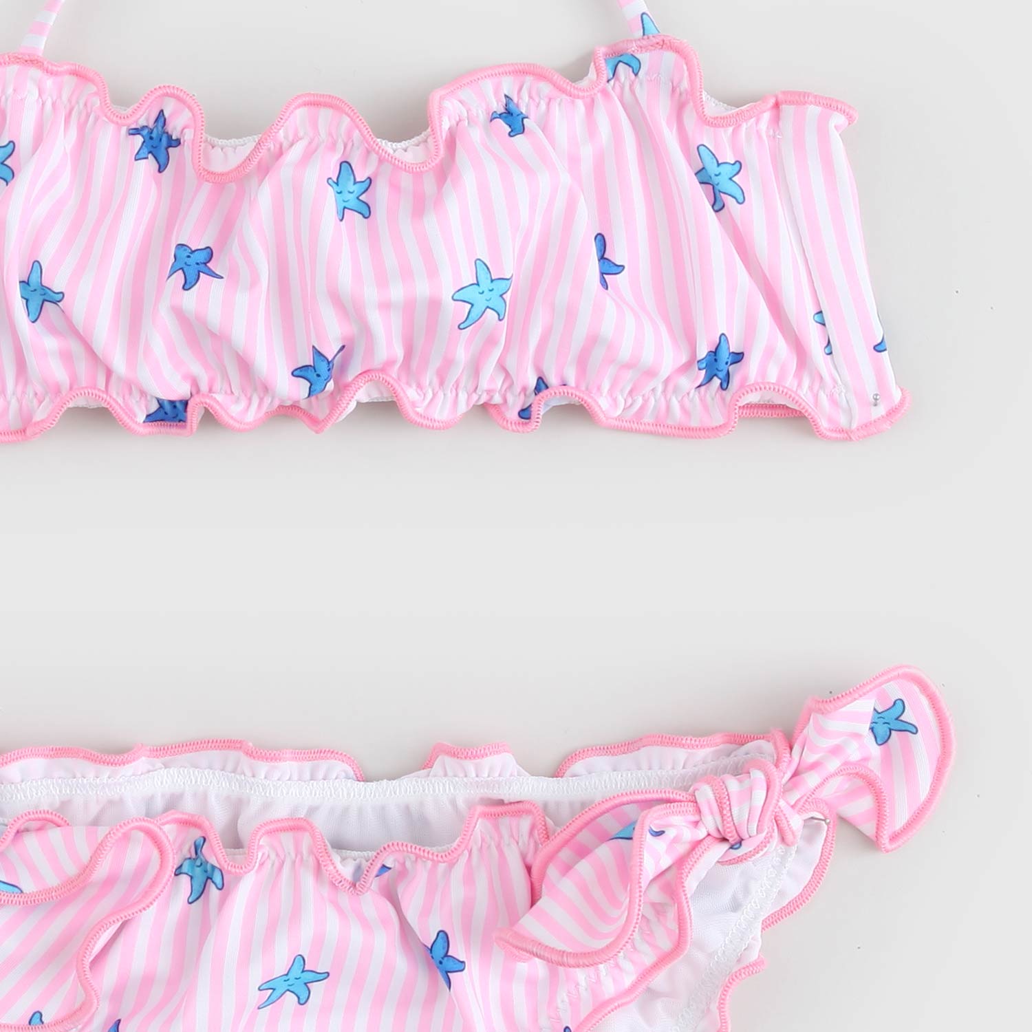 costume bikini due pezzi righe rosa - annameglio.com abbigliamento moda