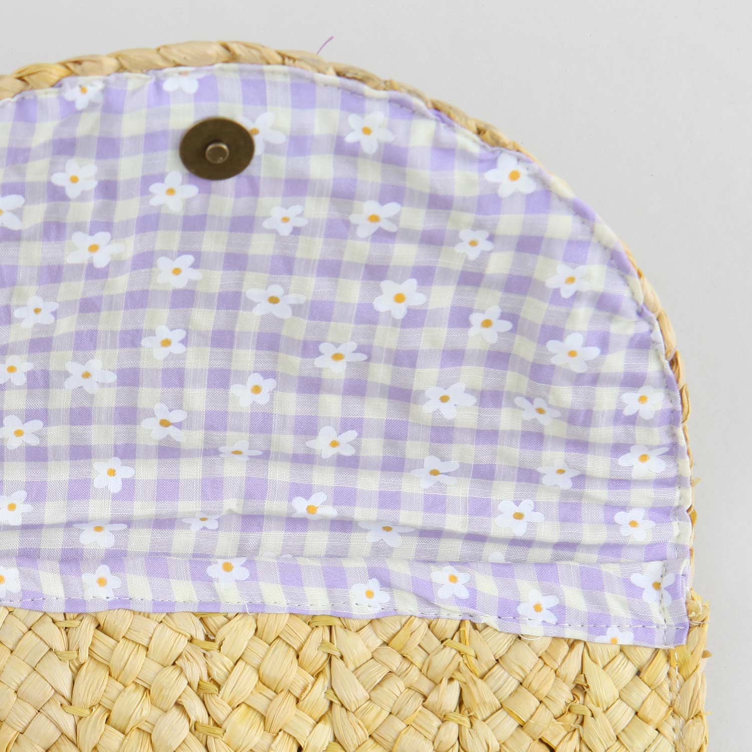 Pochette di paglia e ricamo viola - annameglio.com abbigliamento moda