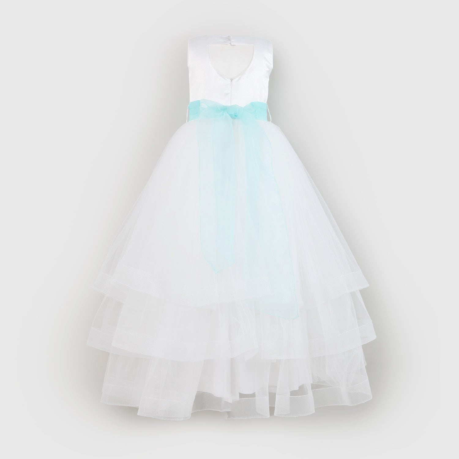 abito bianco con fiocco acquamarina - annameglio.com abbigliamento moda