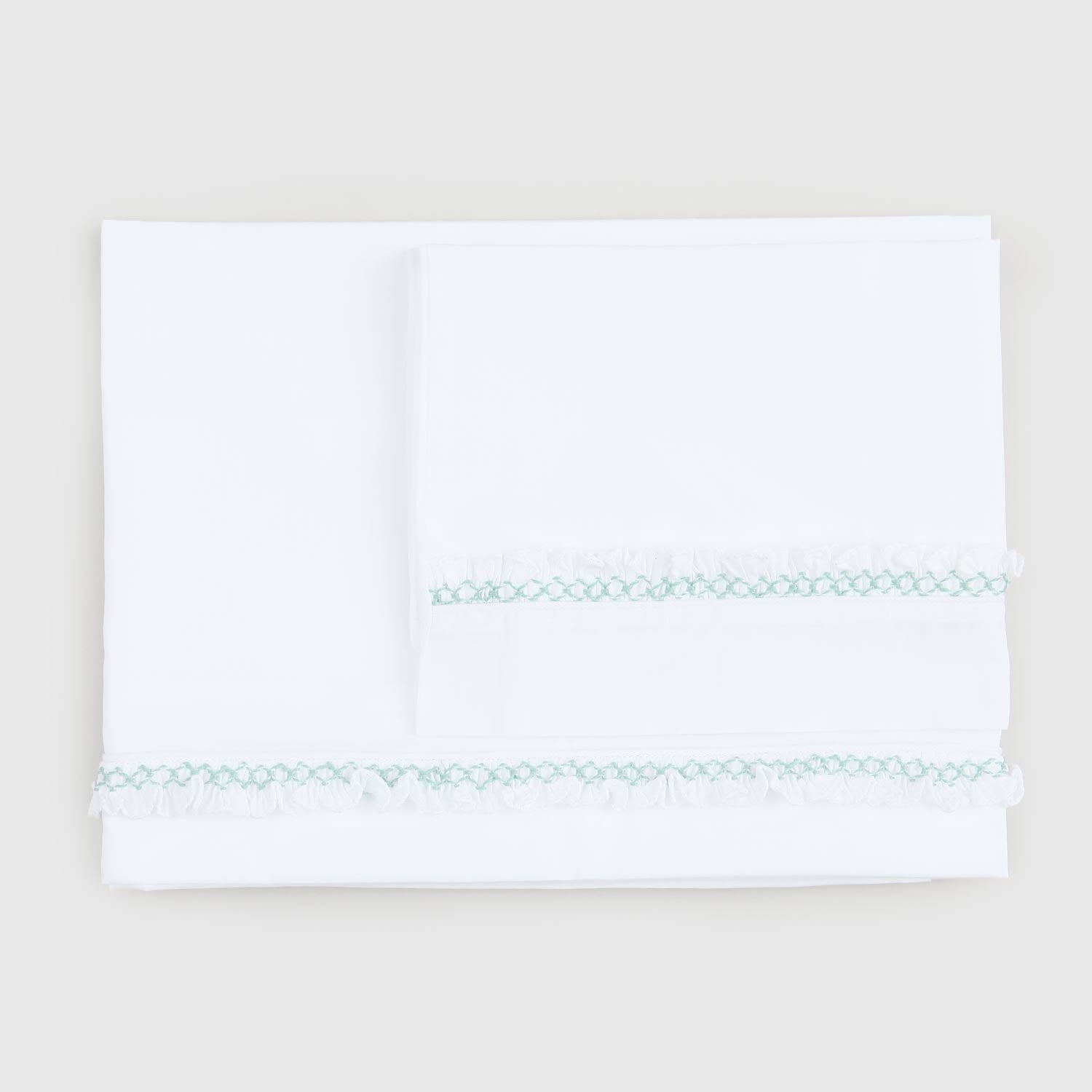 copertina bianca e verde con fodera neonato - annameglio.com abbigliamento moda