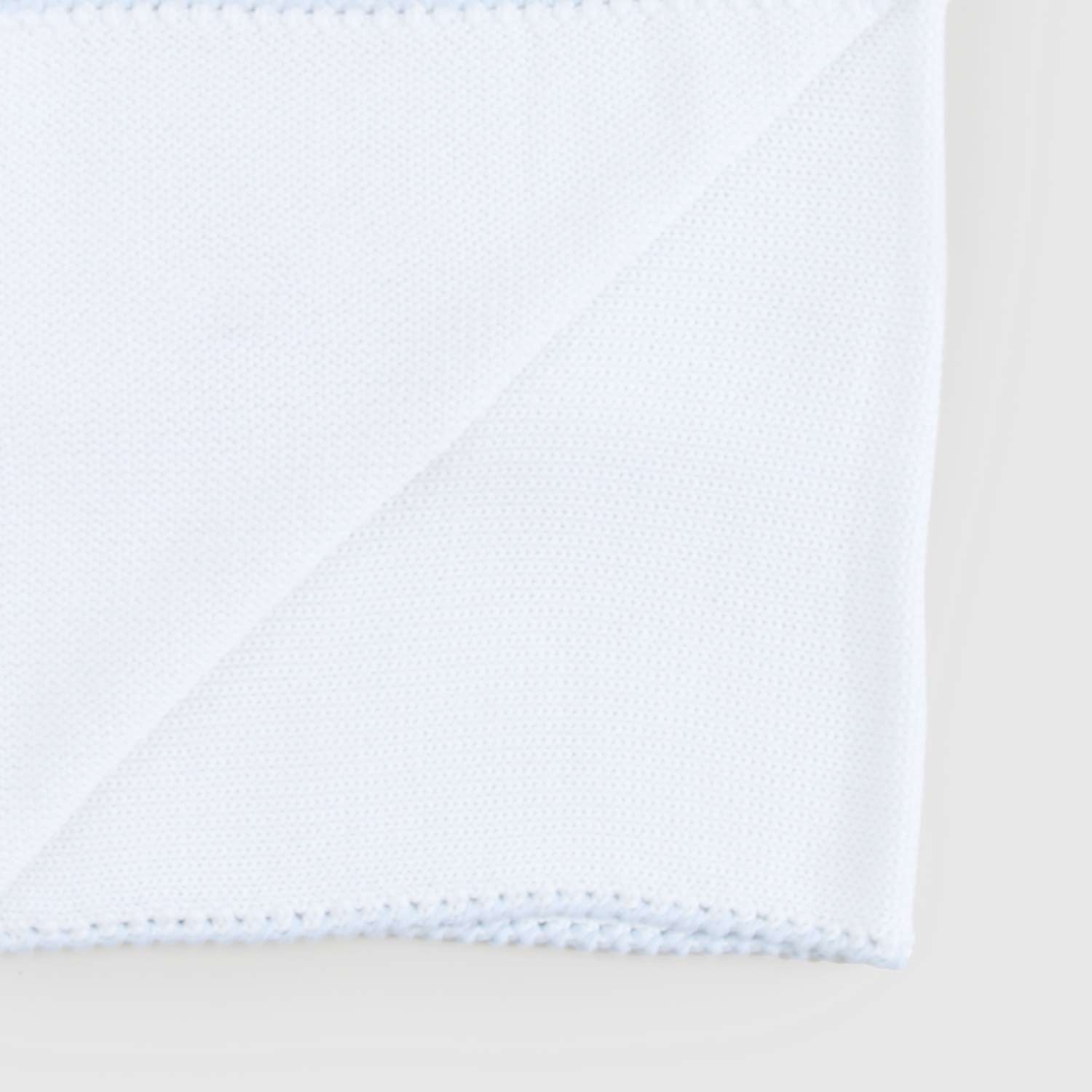 copertina bianca bordo celeste neonato - annameglio.com abbigliamento moda