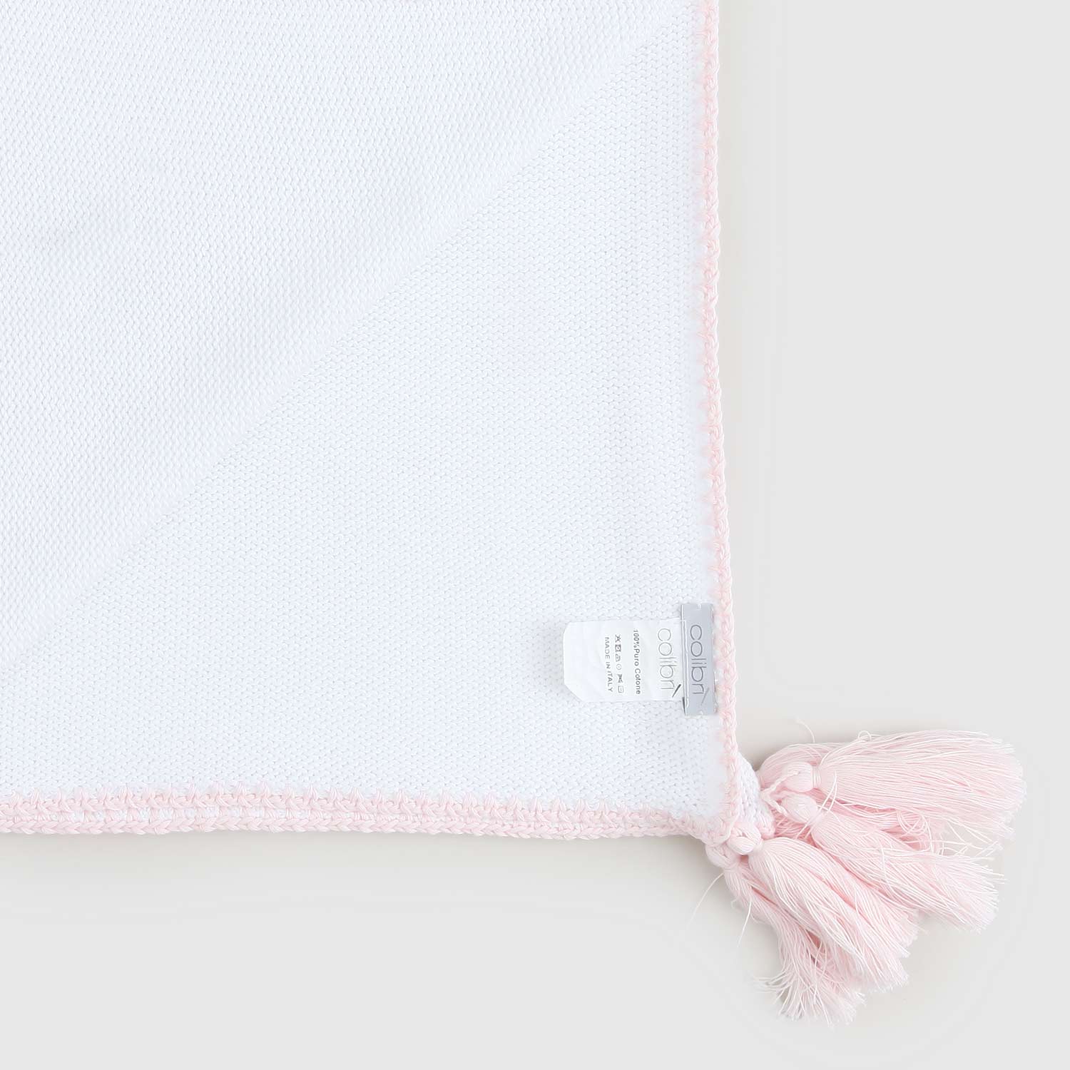 copertina bianca bordo rosa neonata - annameglio.com abbigliamento moda