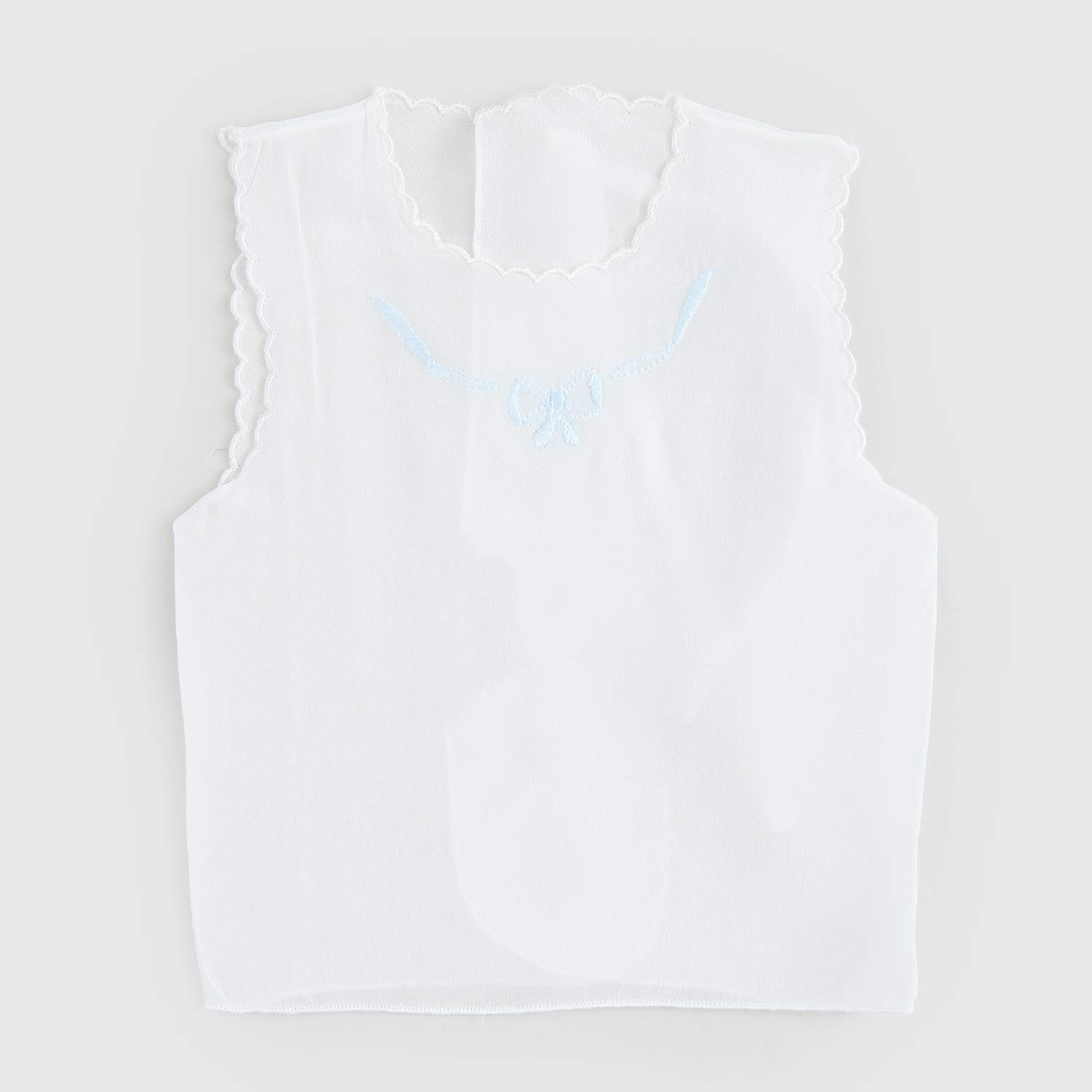 camicino panna ricamo celeste - annameglio.com abbigliamento moda