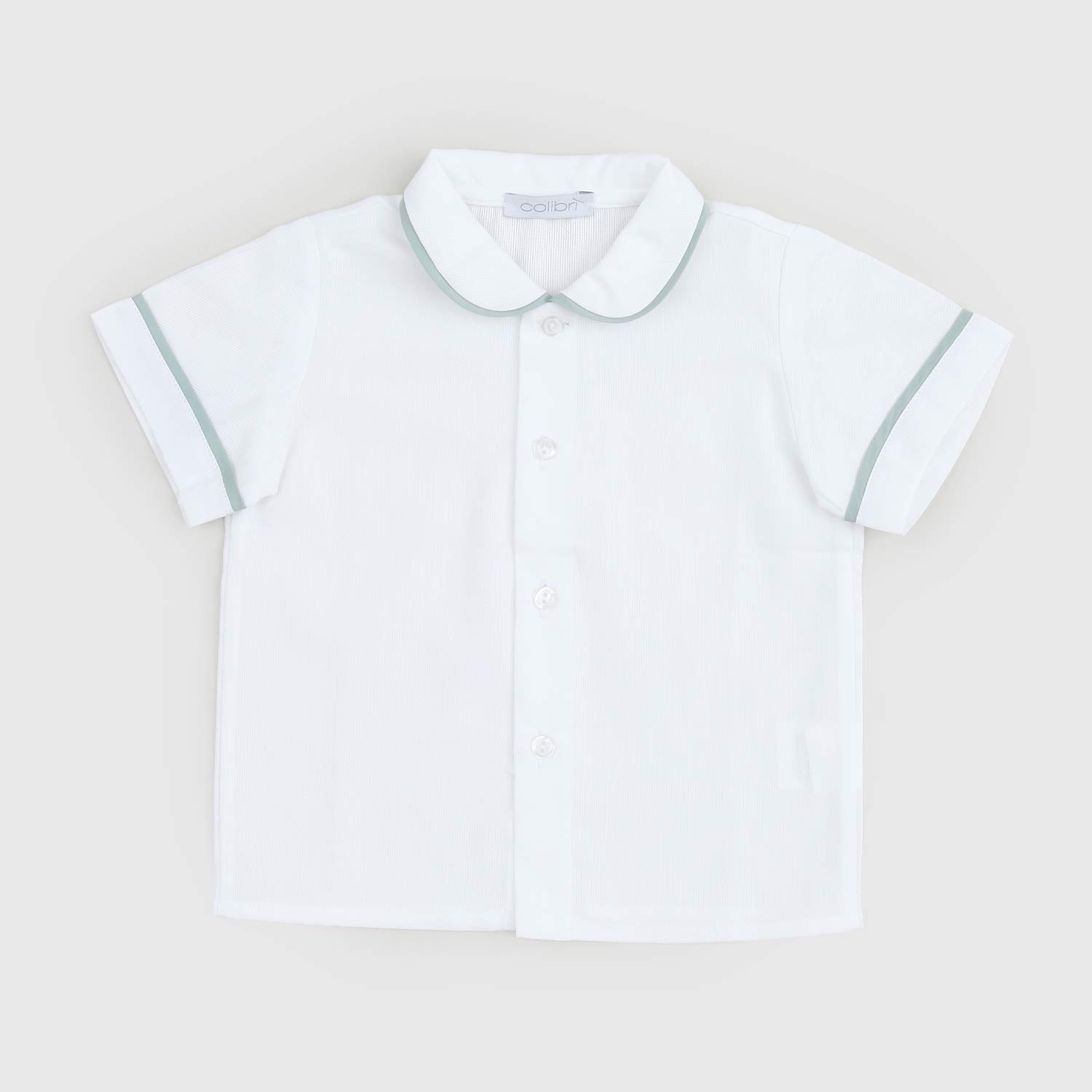 camicia bianca dettagli verdi neonato - annameglio.com abbigliamento moda