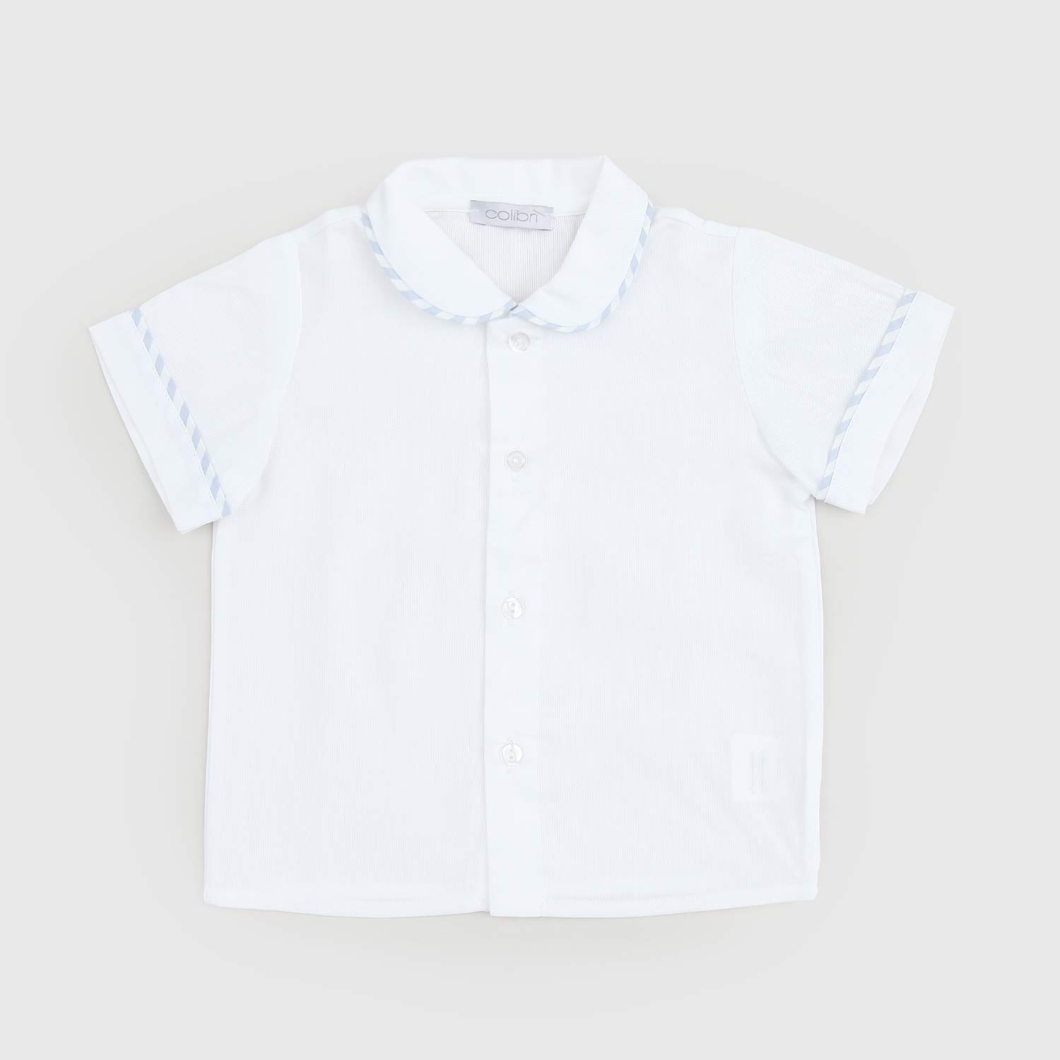 camicia bianca dettagli a righe neonato - annameglio.com abbigliamento moda