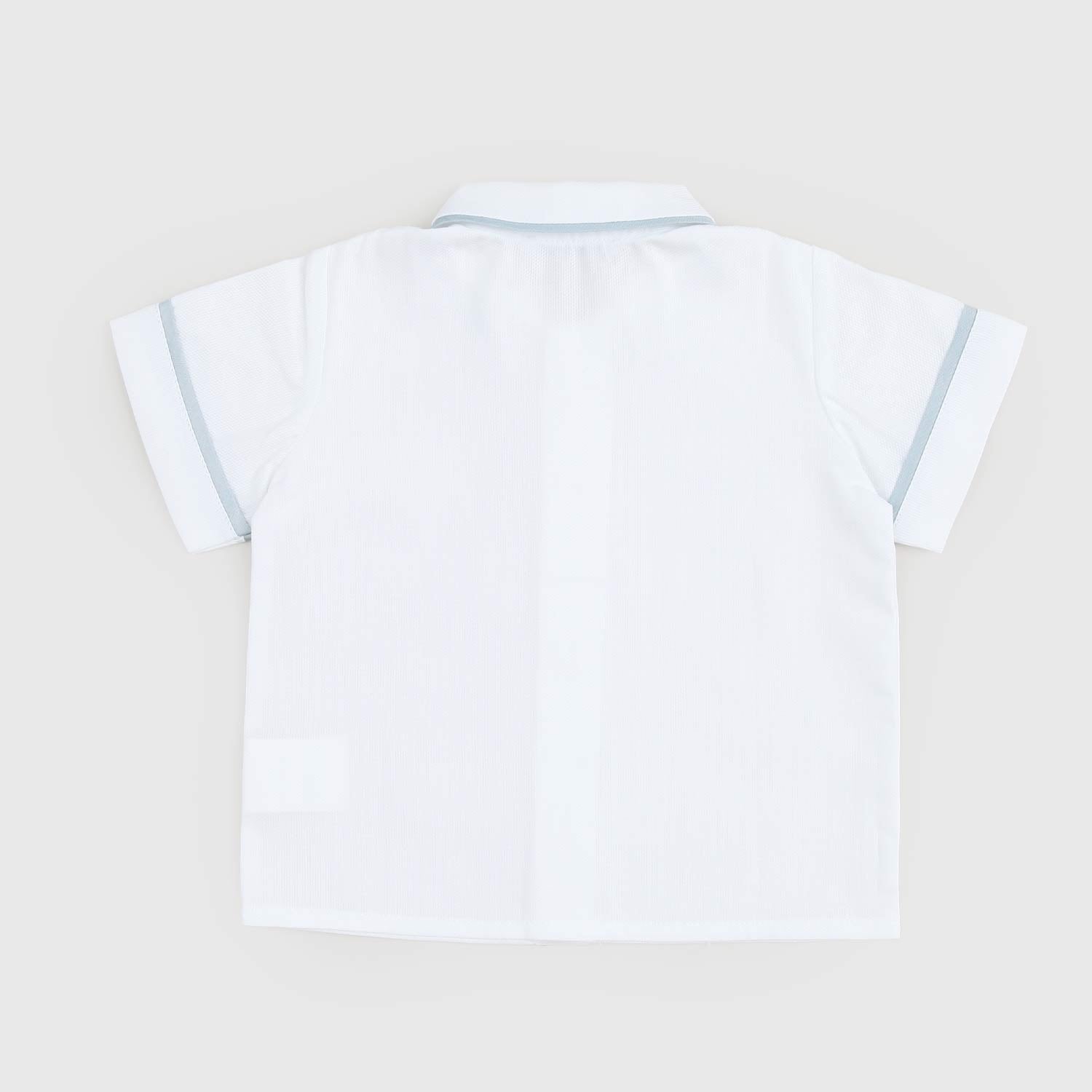 camicia bianca dettaglio celeste neonato - annameglio.com abbigliamento moda