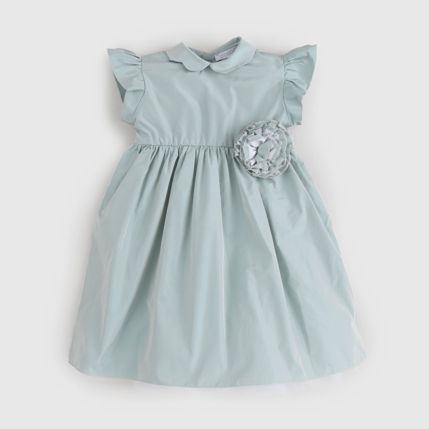 Vestito verde in cotone Taftà per bambine - annameglio.com abbigliamento moda