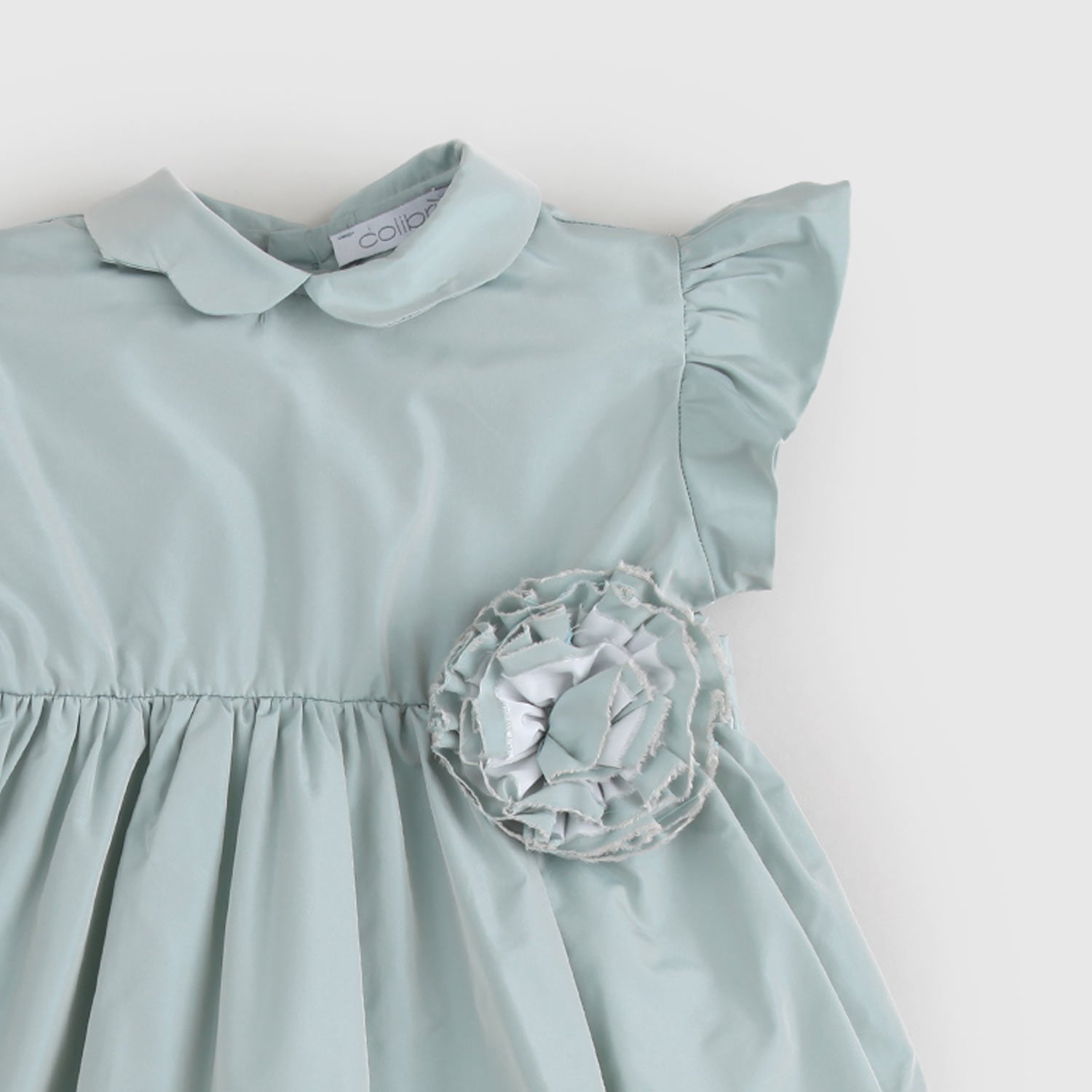 Vestito verde in cotone Taftà per bambine - annameglio.com abbigliamento moda