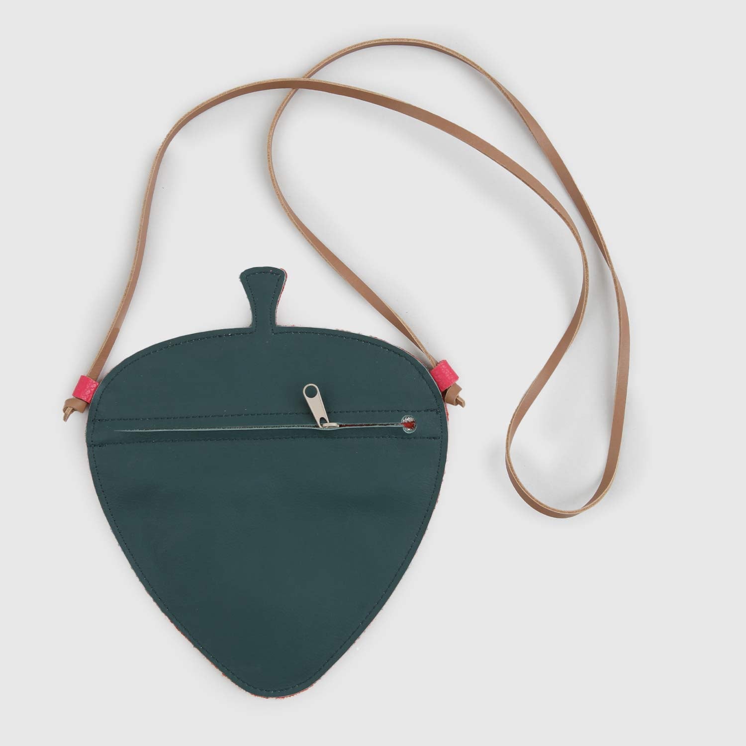 Borsa Fragola con zip in pelle - annameglio.com abbigliamento moda