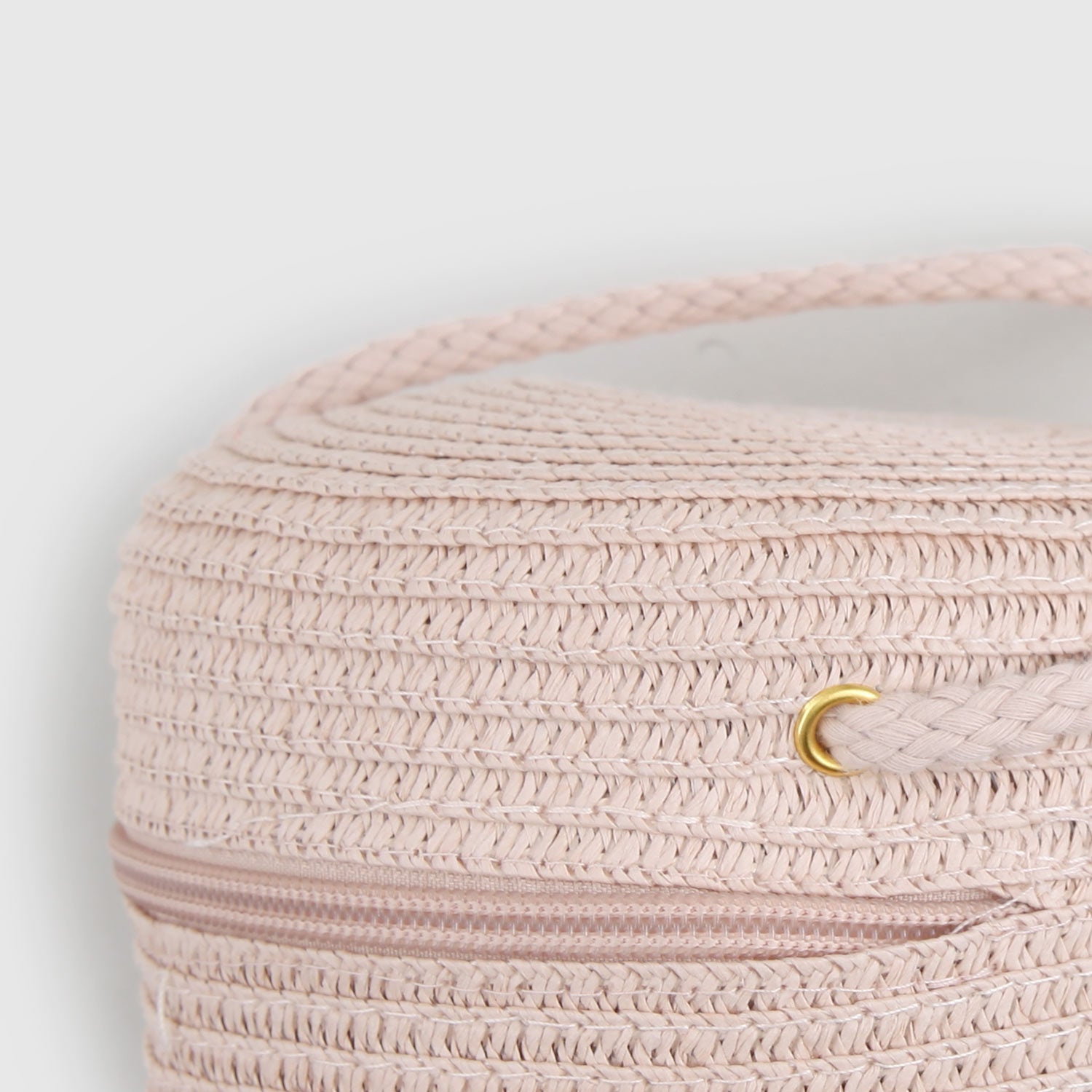Borsa Margherita rosa in paglia con zip - annameglio.com abbigliamento moda