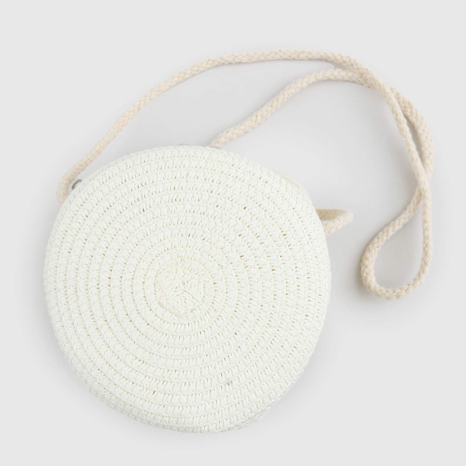 Borsa Margherita bianca in paglia con zip - annameglio.com abbigliamento moda