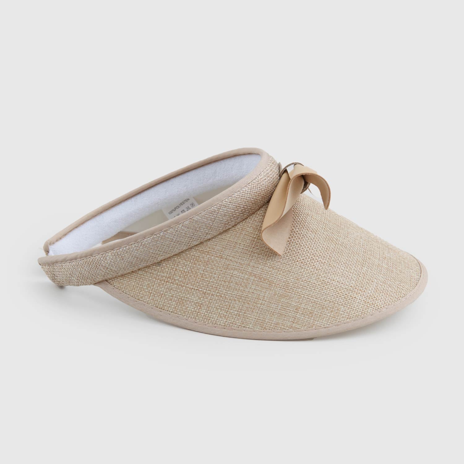 Visiera crema con fiocco in ecopelle - annameglio.com abbigliamento moda