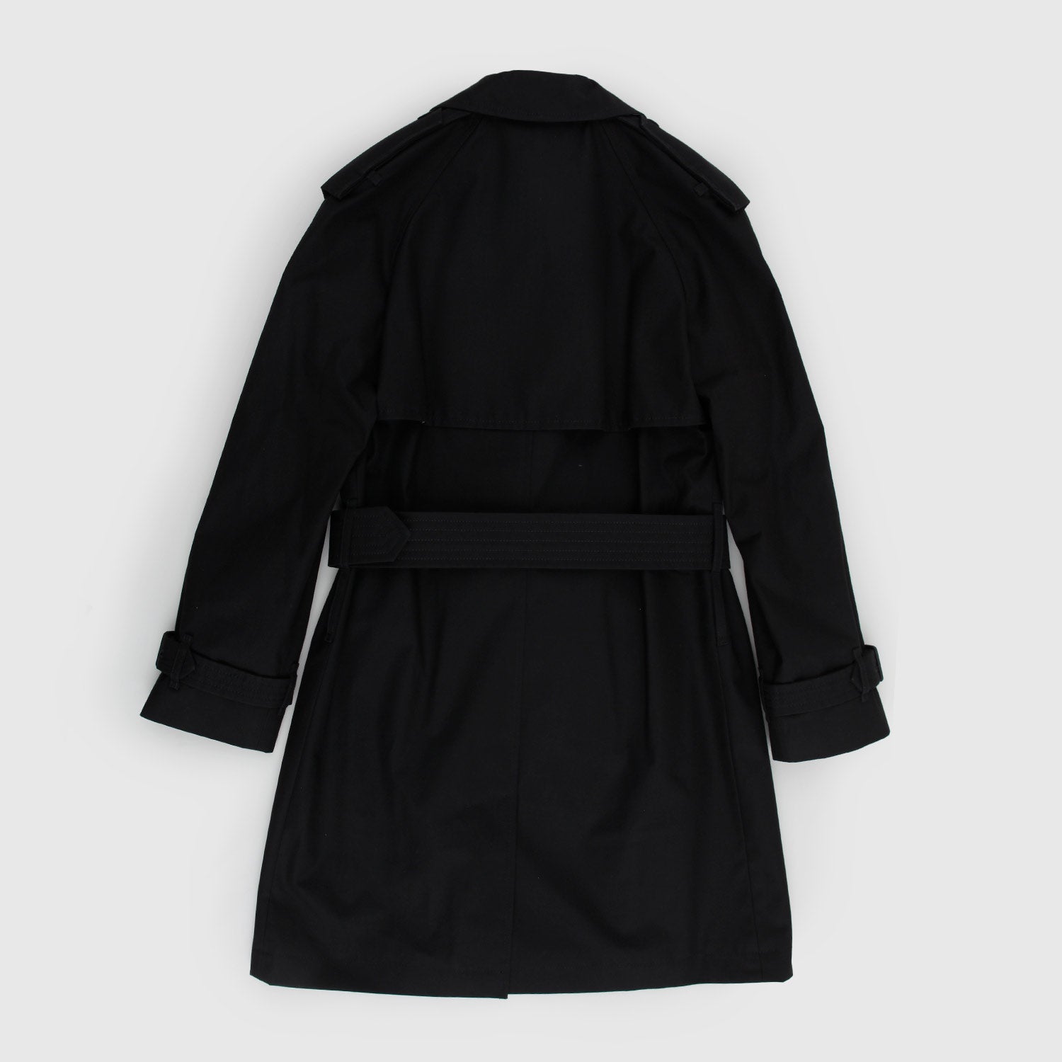 Trench nero in gabardine - annameglio.com abbigliamento moda