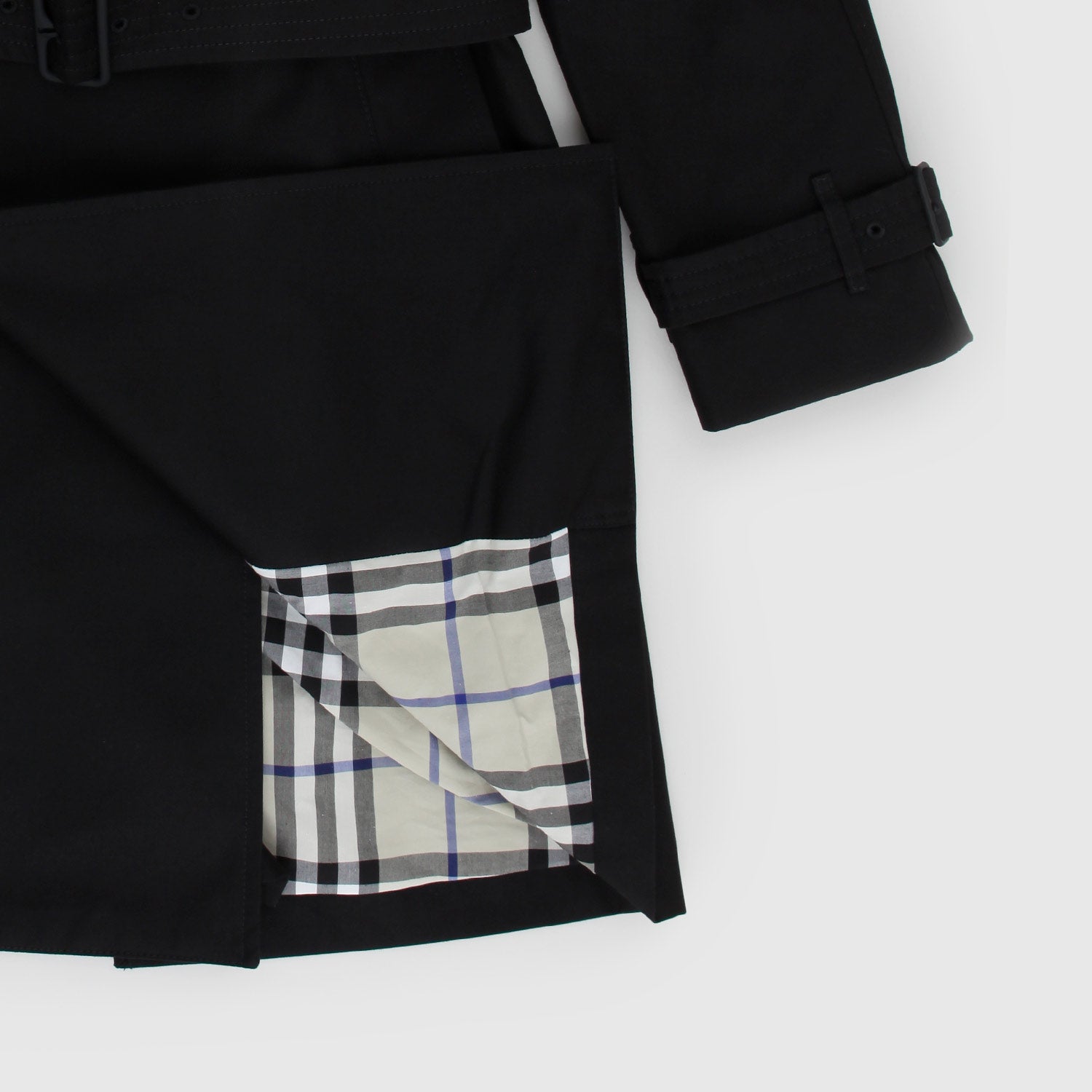 Trench nero in gabardine - annameglio.com abbigliamento moda