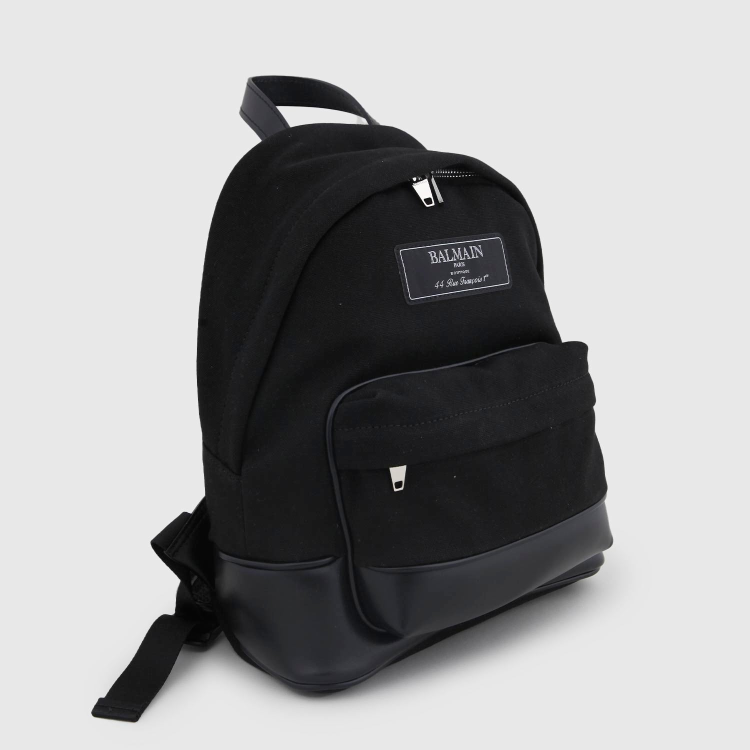 Zaino Nero Unisex Balmain in cotone con logo - annameglio.com abbigliamento moda