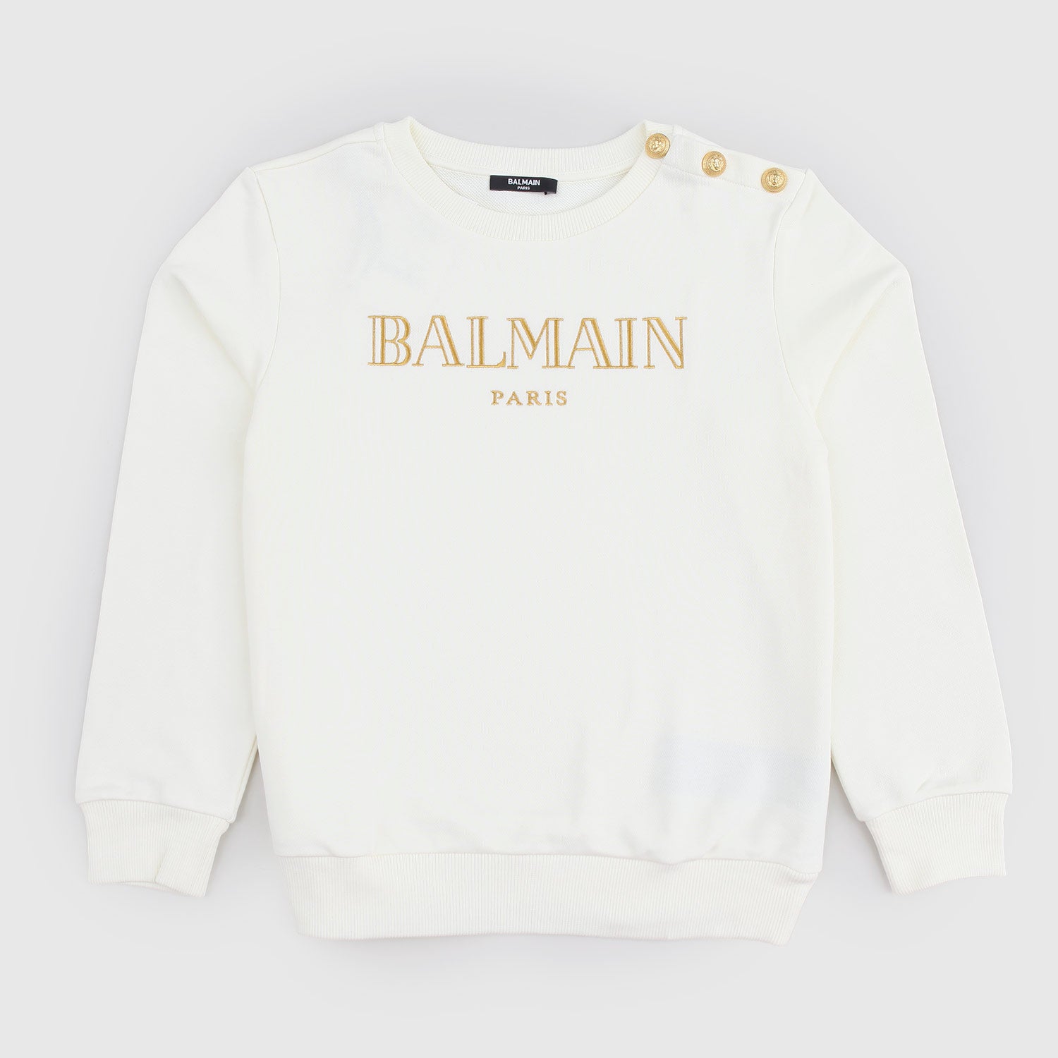 Felpa beige con logo e bottoncini d’oro - annameglio.com abbigliamento moda