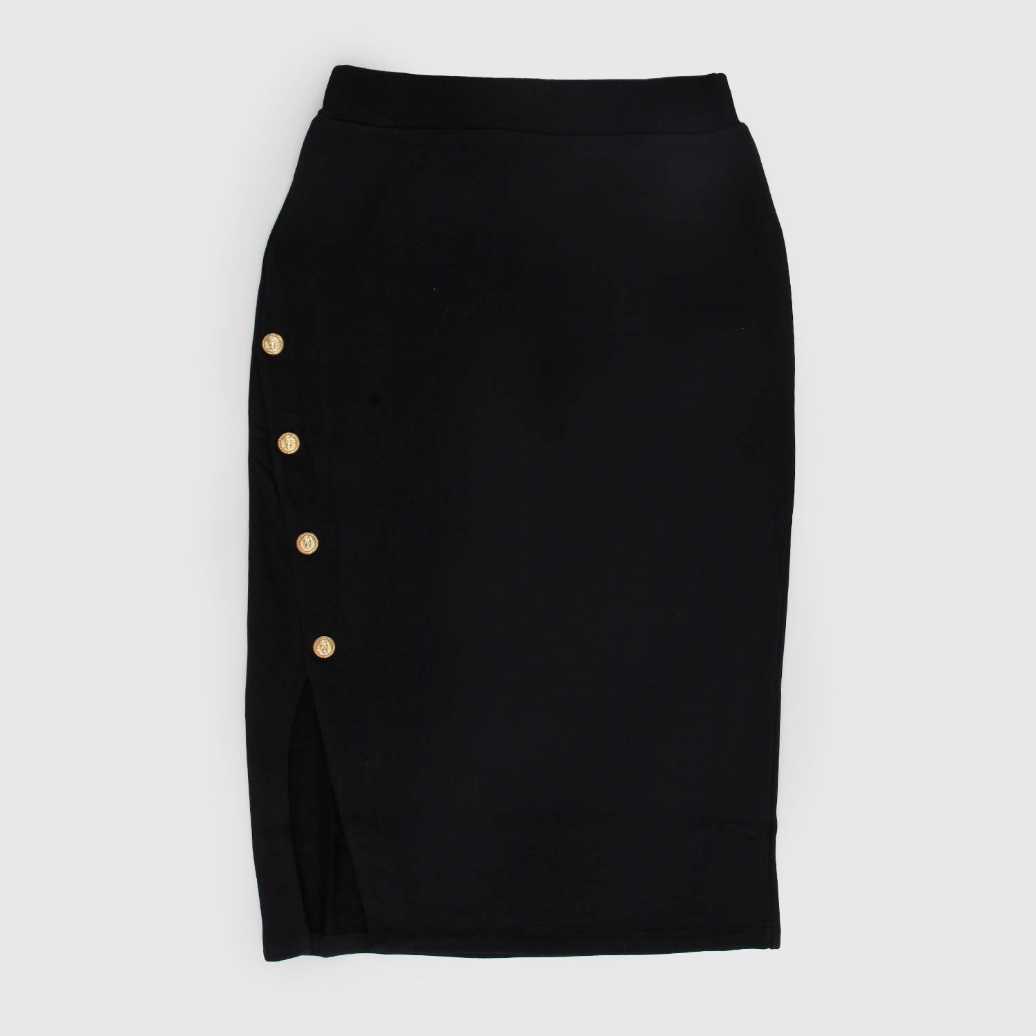 Gonna Casual Nera in Cotone Garzato - annameglio.com abbigliamento moda