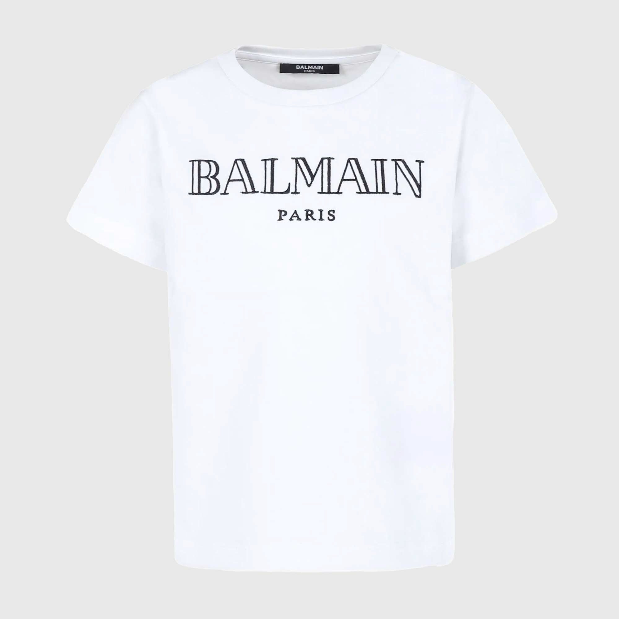 T-shirt Bianca Firmata BALMAIN - annameglio.com abbigliamento moda