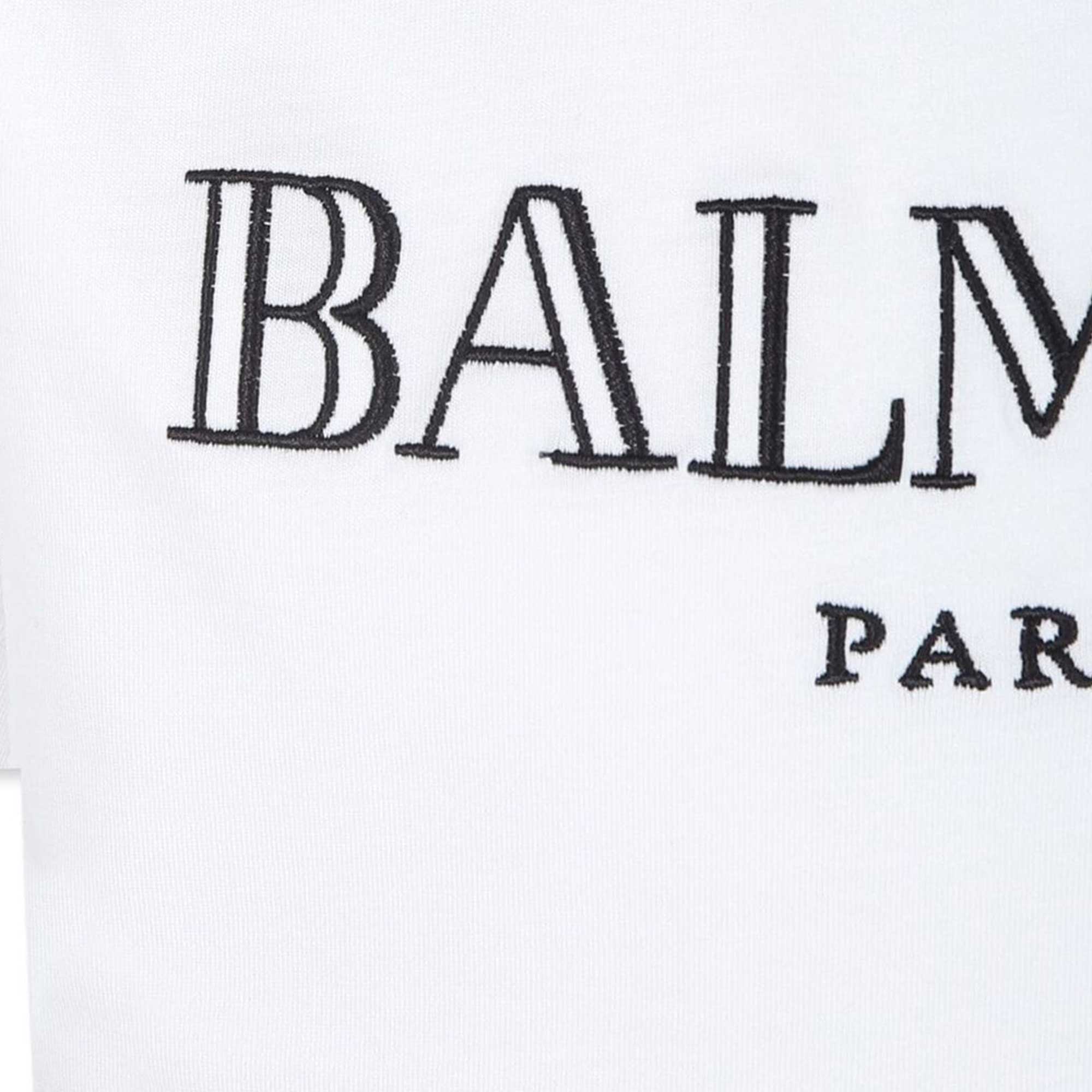 T-shirt Bianca Firmata BALMAIN - annameglio.com abbigliamento moda