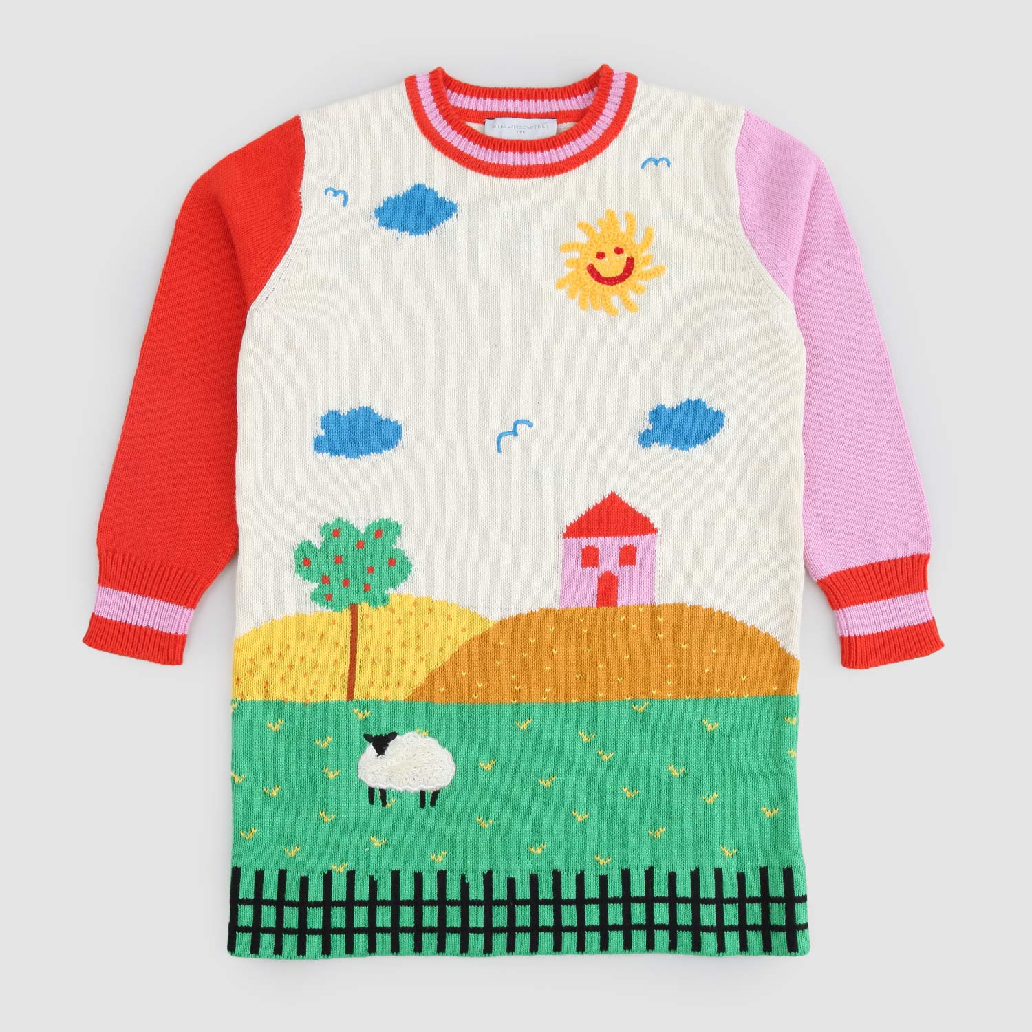 Abito bambina in maglia multicolore tema fattoria - annameglio.com abbigliamento moda