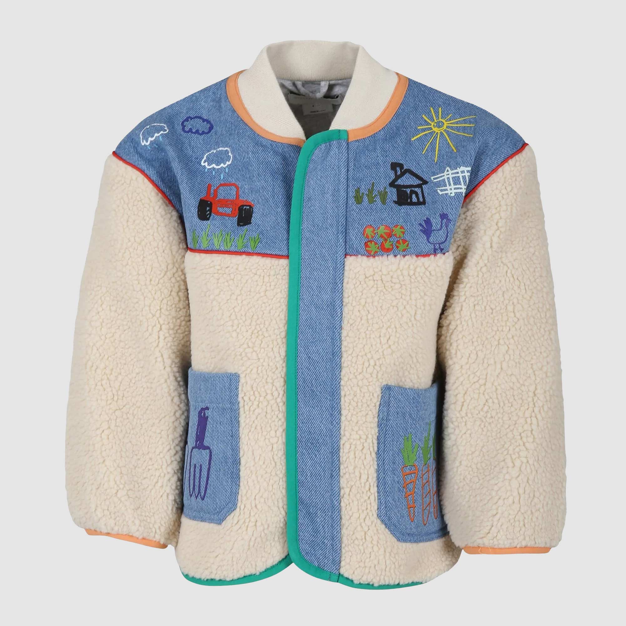 Giacca In Sherpa Con Inserti In Denim - annameglio.com abbigliamento moda