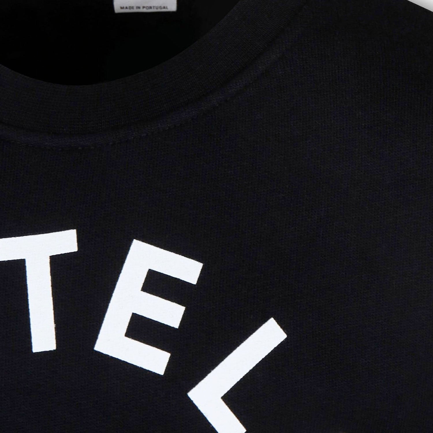 Felpa nera con logo circolare bianco - annameglio.com abbigliamento moda