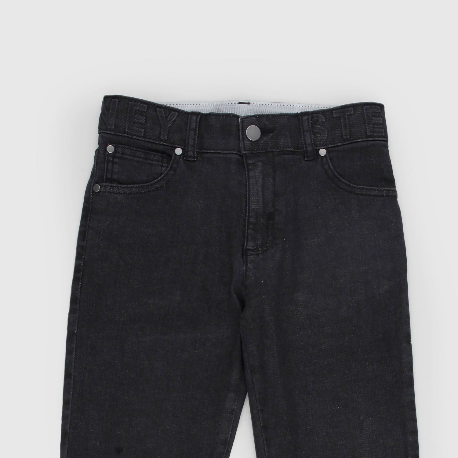 Jeans in Denim nero con logo in rilievo - annameglio.com abbigliamento moda