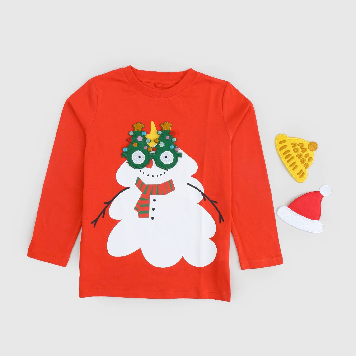 T-shirt Pupazzo Neve Patch Removibili - annameglio.com abbigliamento moda