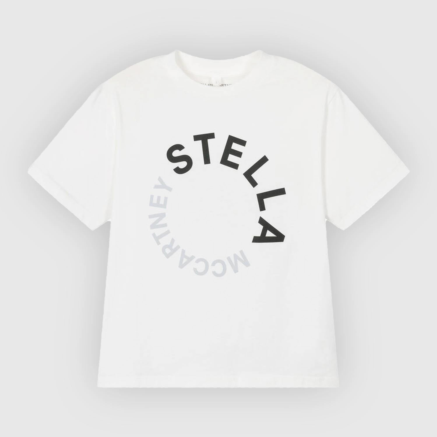 T-shirt nera con logo circolare in contrasto - annameglio.com abbigliamento moda