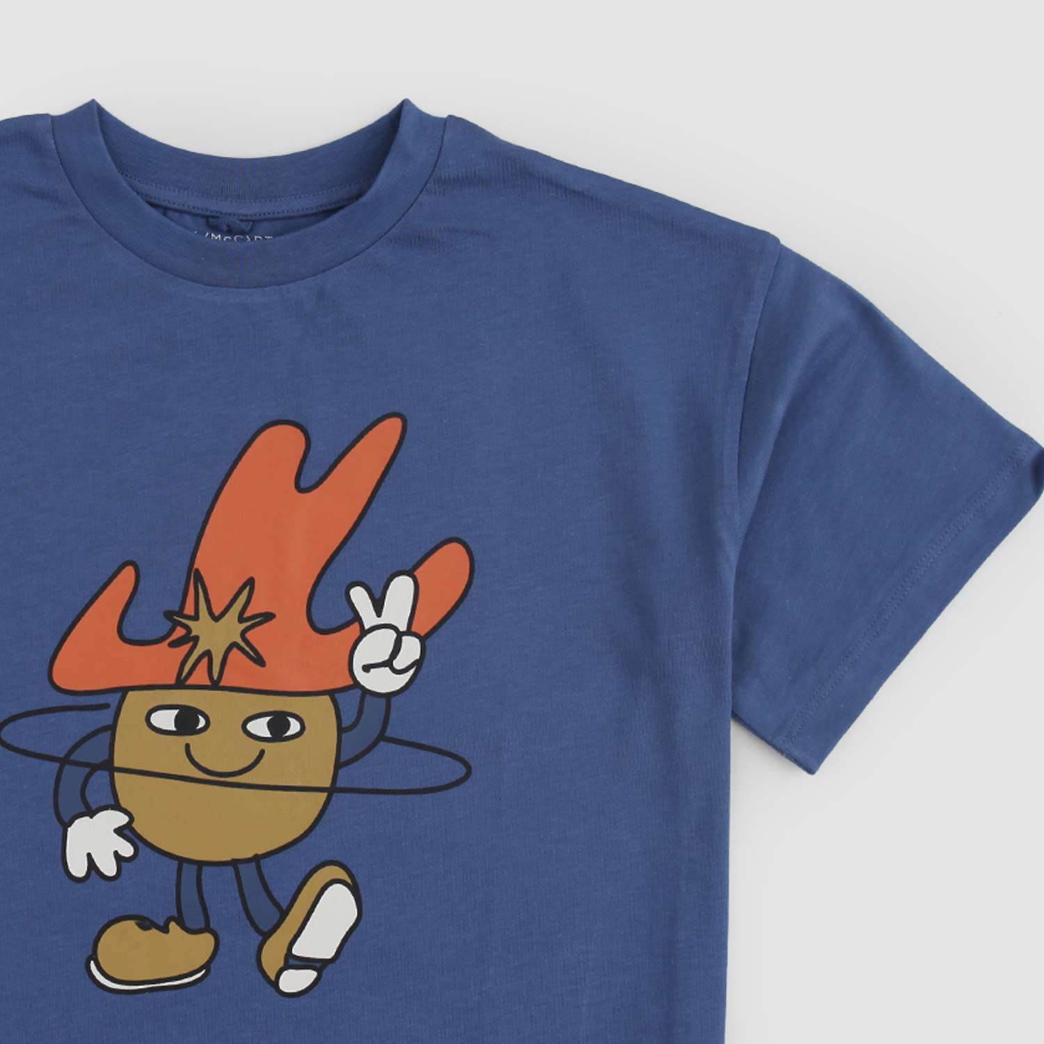 T-shirt blu in cotone organico per bambini - annameglio.com abbigliamento moda