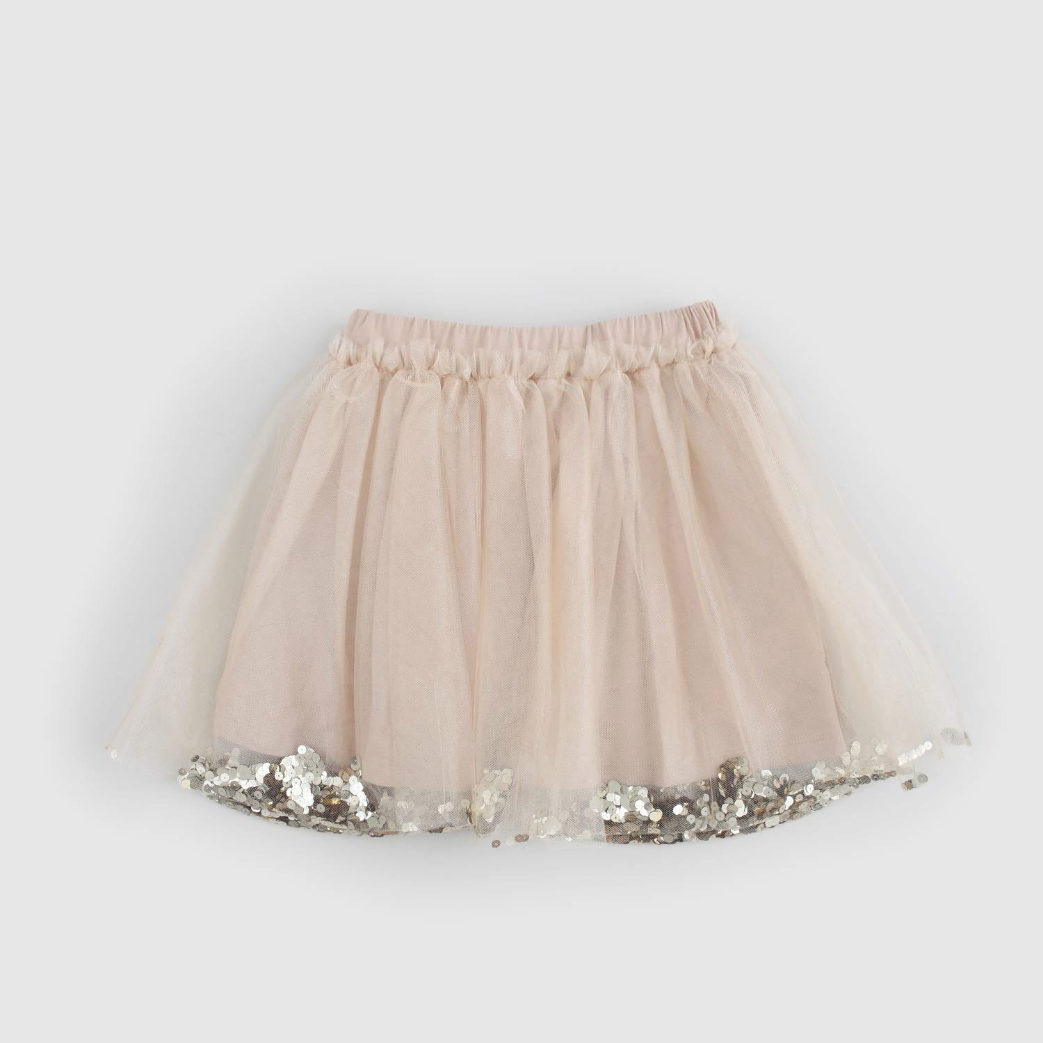 Gonna corta Giovanna Sabbia con tulle e paillettes - annameglio.com abbigliamento moda