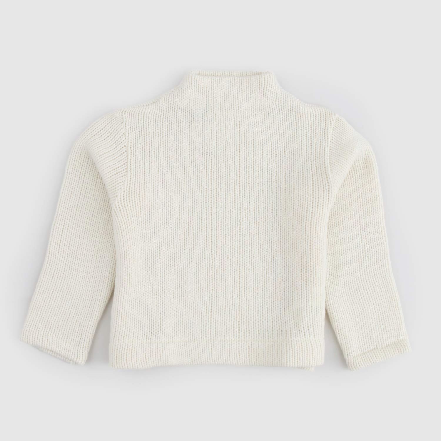 Maglione avorio con collo a lupetto in misto lana - annameglio.com abbigliamento moda