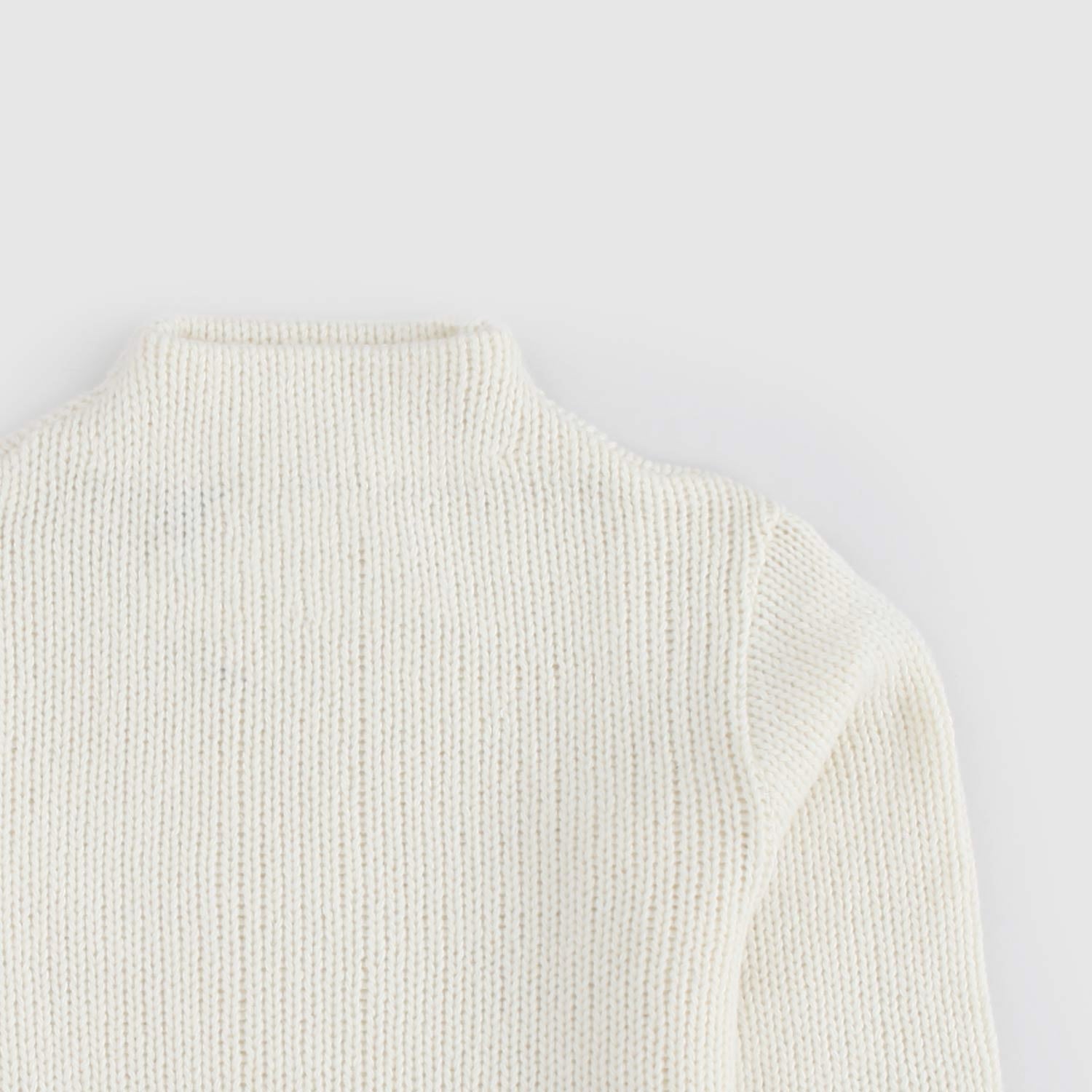 Maglione avorio con collo a lupetto in misto lana - annameglio.com abbigliamento moda