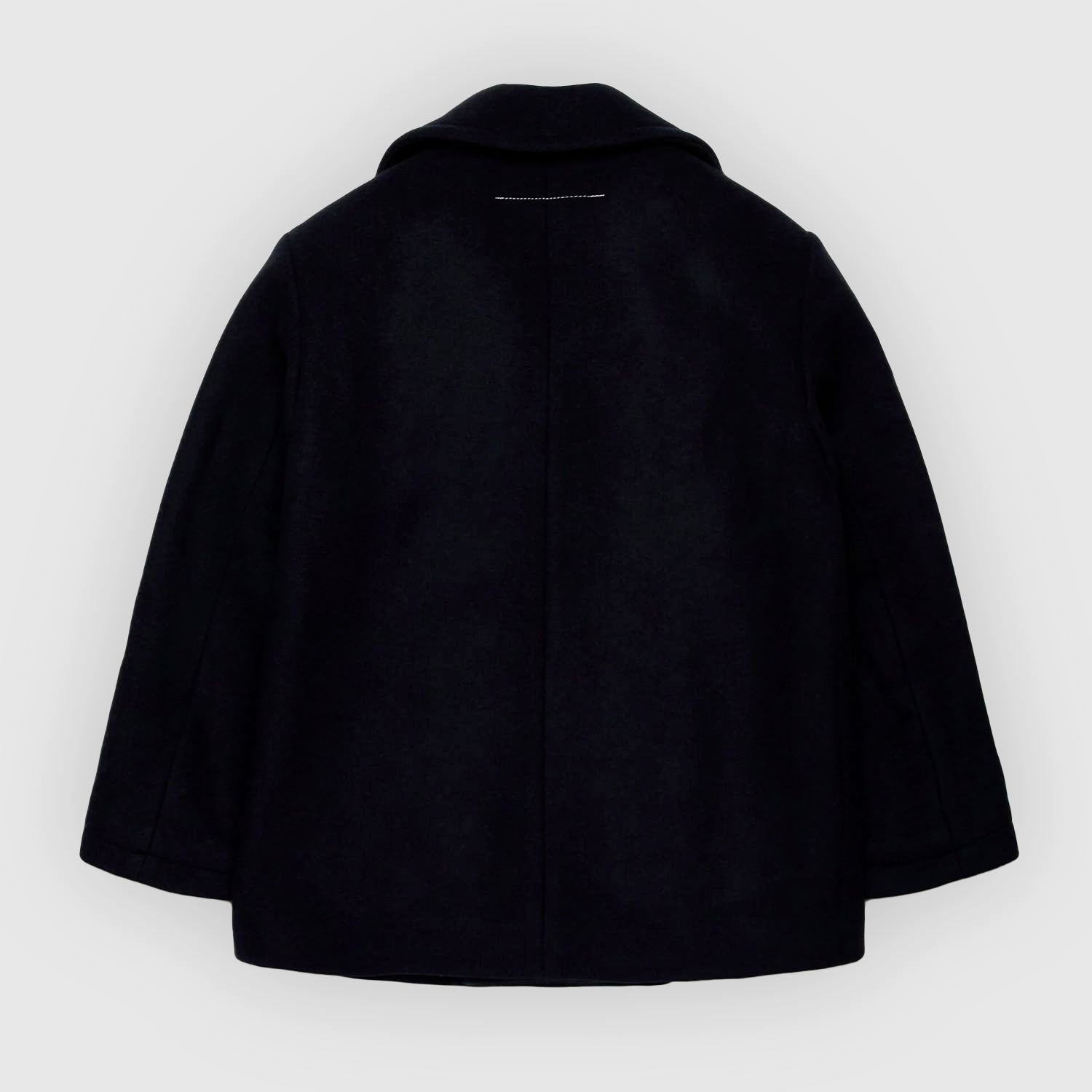 Cappotto doppiopetto nero in panno - annameglio.com abbigliamento moda