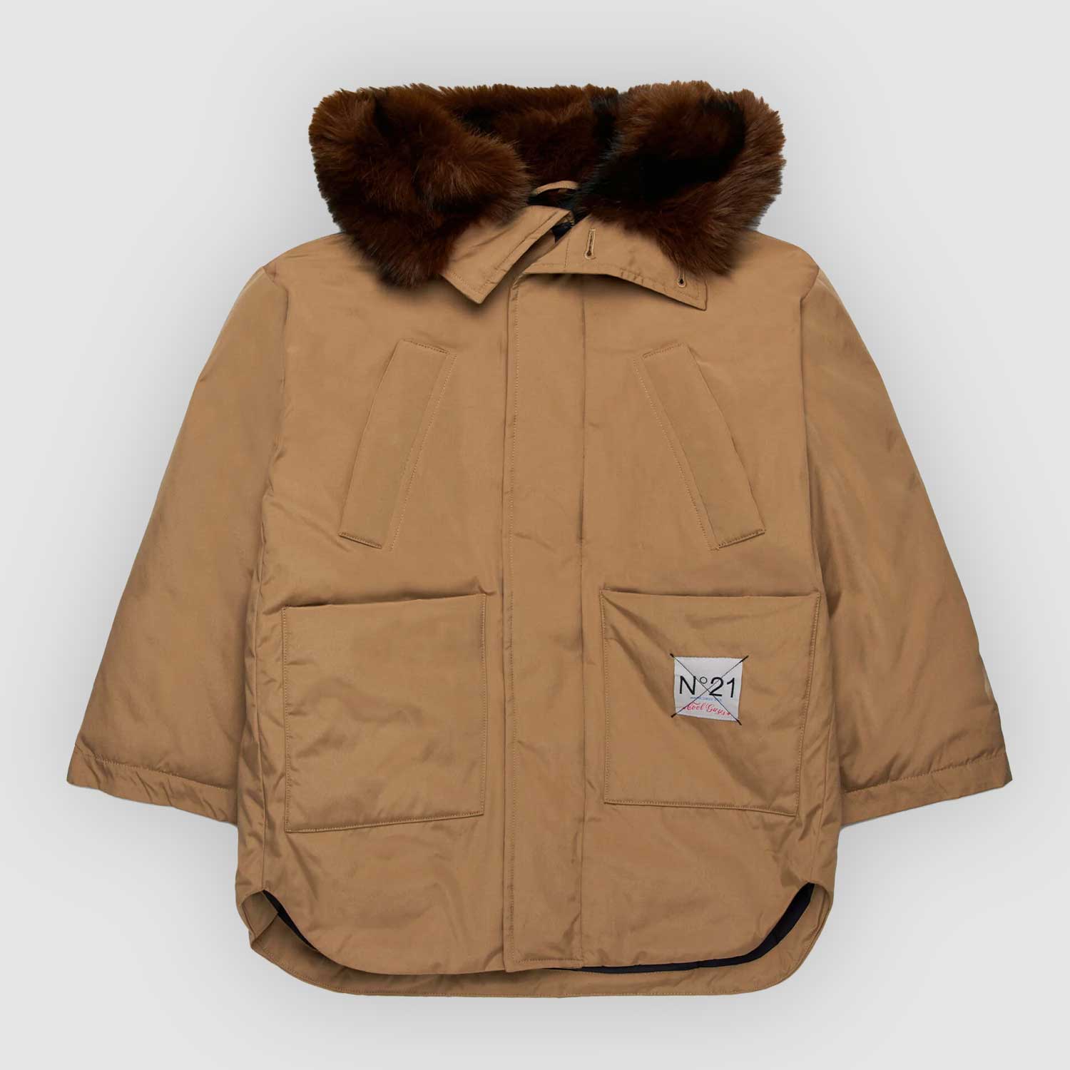Parka con cappuccio e pelliccia sintetica - annameglio.com abbigliamento moda