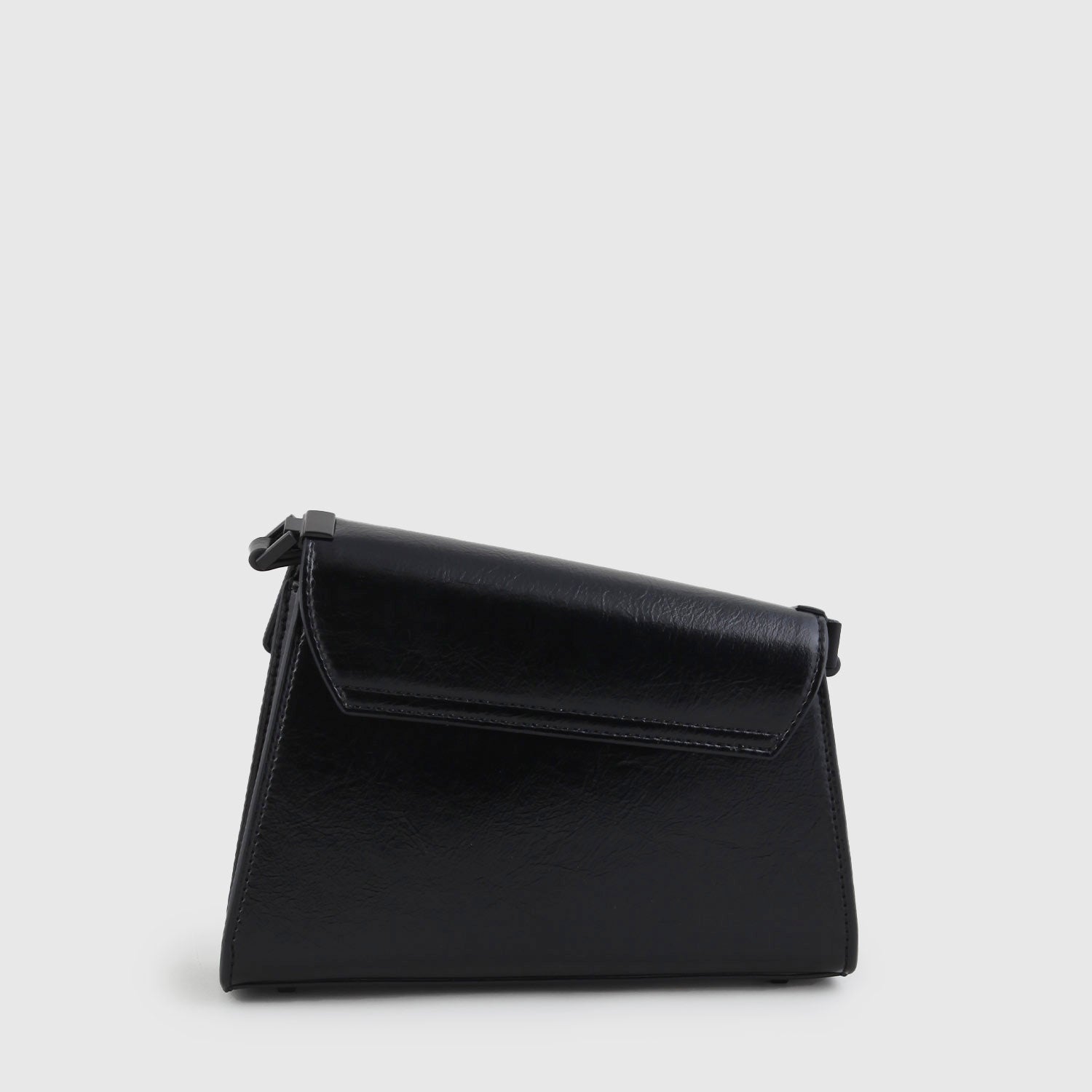 Borsa nera asimmetrica in eco pelle - annameglio.com abbigliamento moda