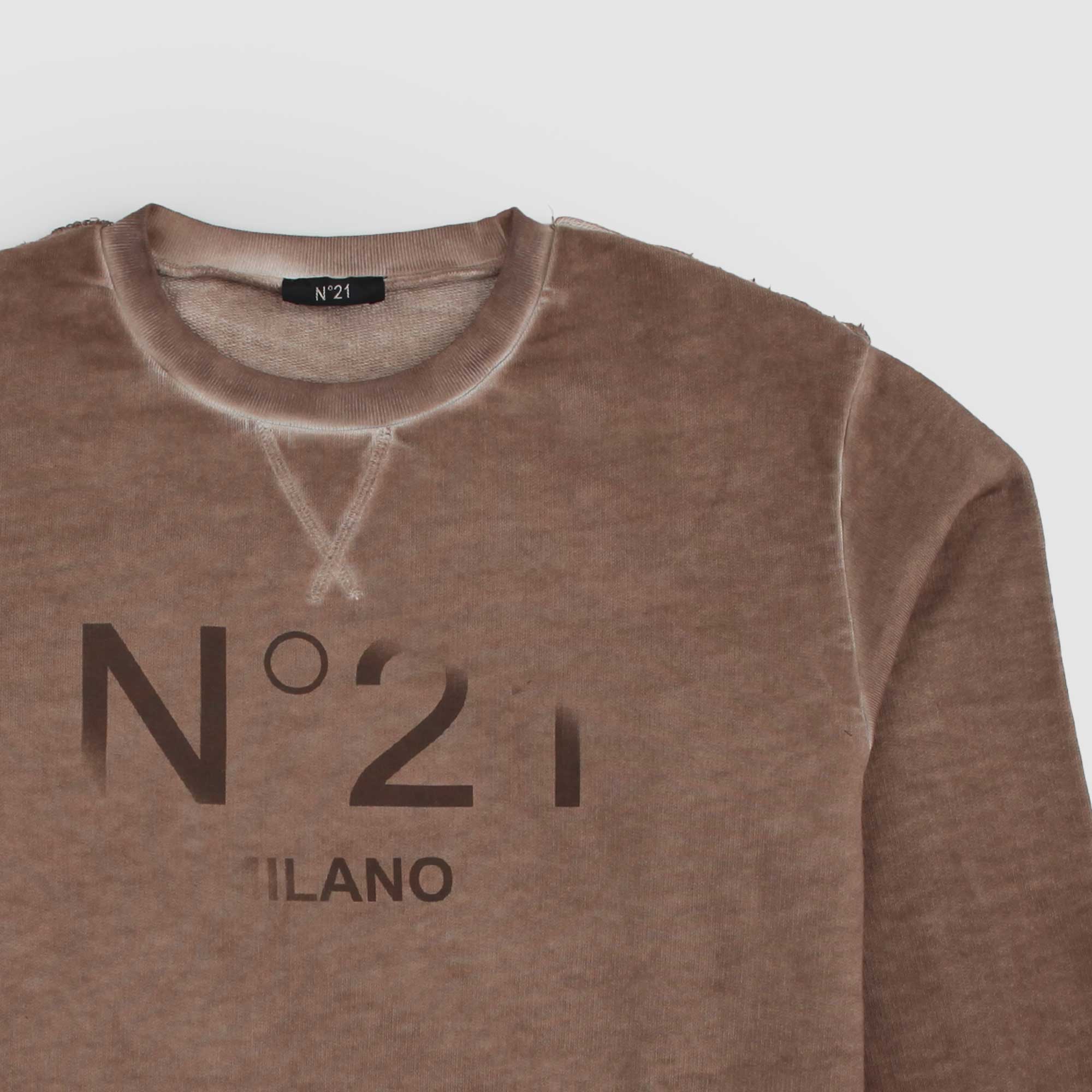 Felpa girocollo Marrone firmata N. 21 - annameglio.com abbigliamento moda