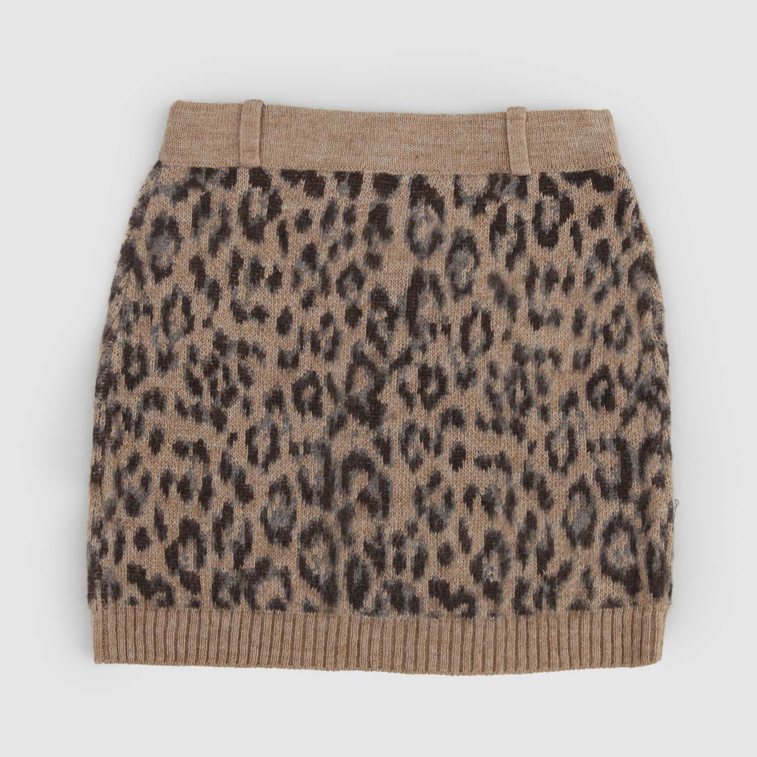 Minigonna leopardata in misto lana - annameglio.com abbigliamento moda