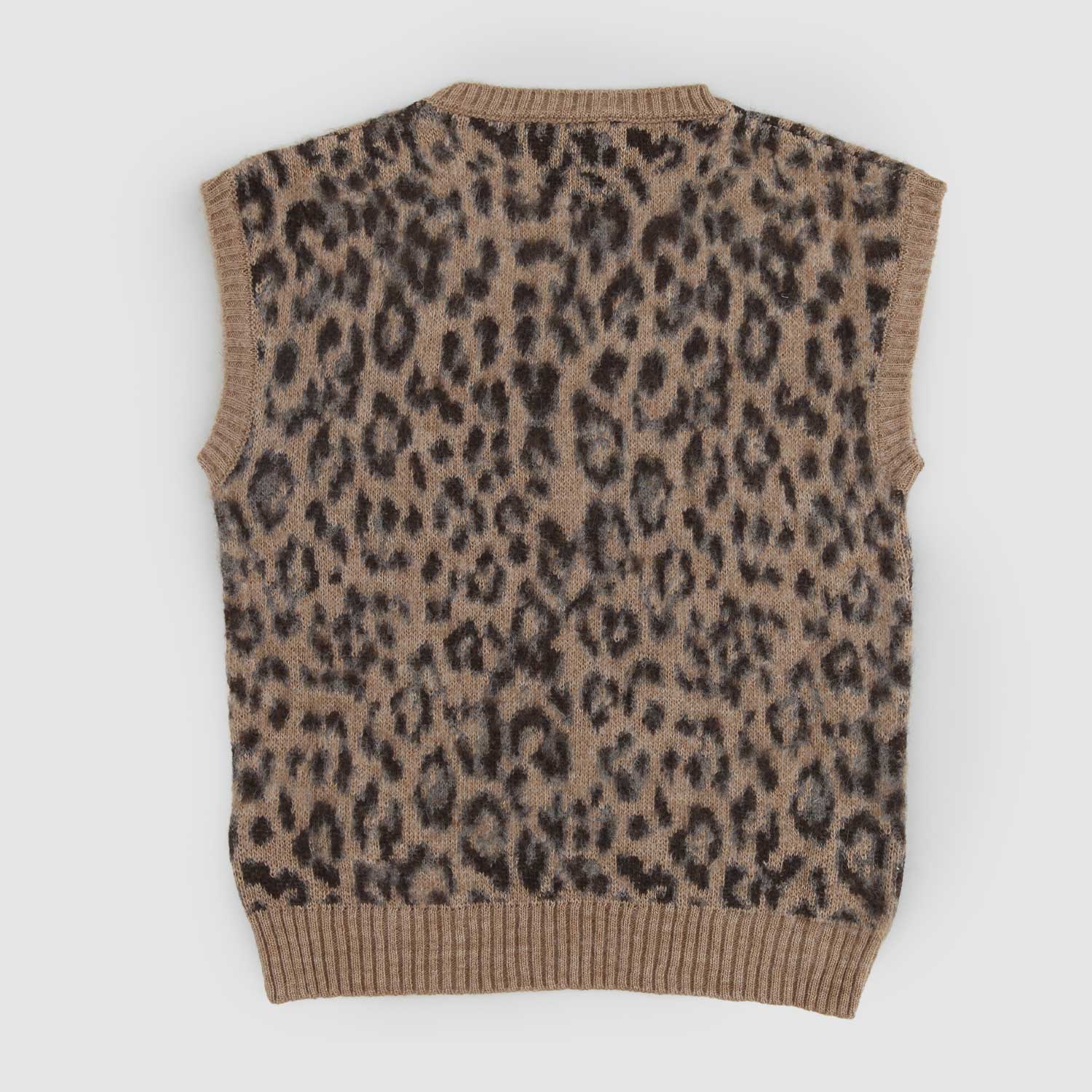 Gilet leopardato in maglia misto lana - annameglio.com abbigliamento moda