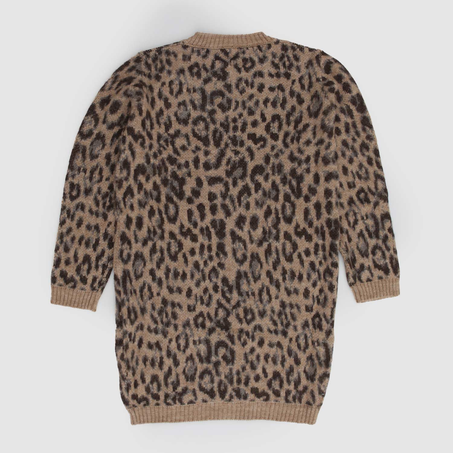 Abito leopardato in misto lana - annameglio.com abbigliamento moda